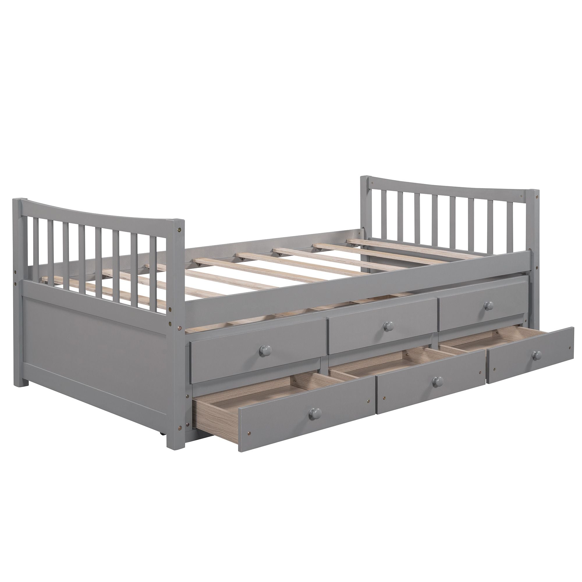 Daybed with Trundle and Drawers;  Twin Size