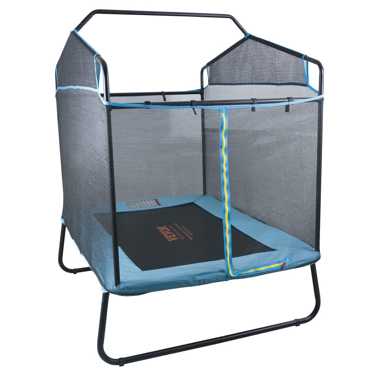 VEVOR 6FT Trampoline for Kids, 72" Indoor/Outdoor Toddlers Trampoline, Mini Baby Trampoline with Safety Enclosure Net, Gymnastics Bar, Hammock, Recreational Trampoline Birthday Gift for 3+ Years Kids