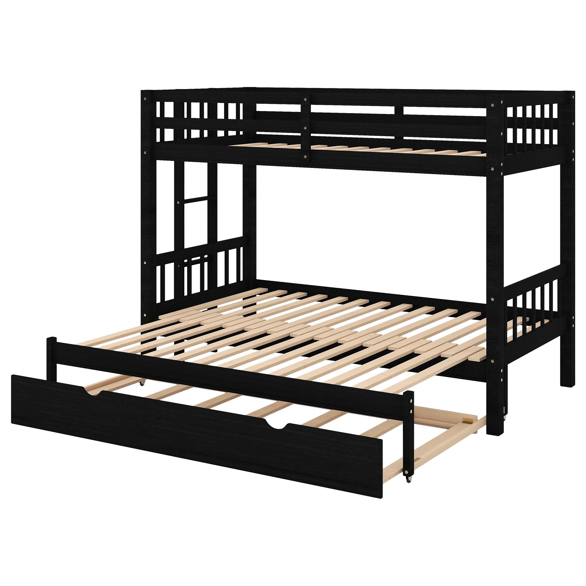 Twin over Pull-out Bunk Bed with Trundle