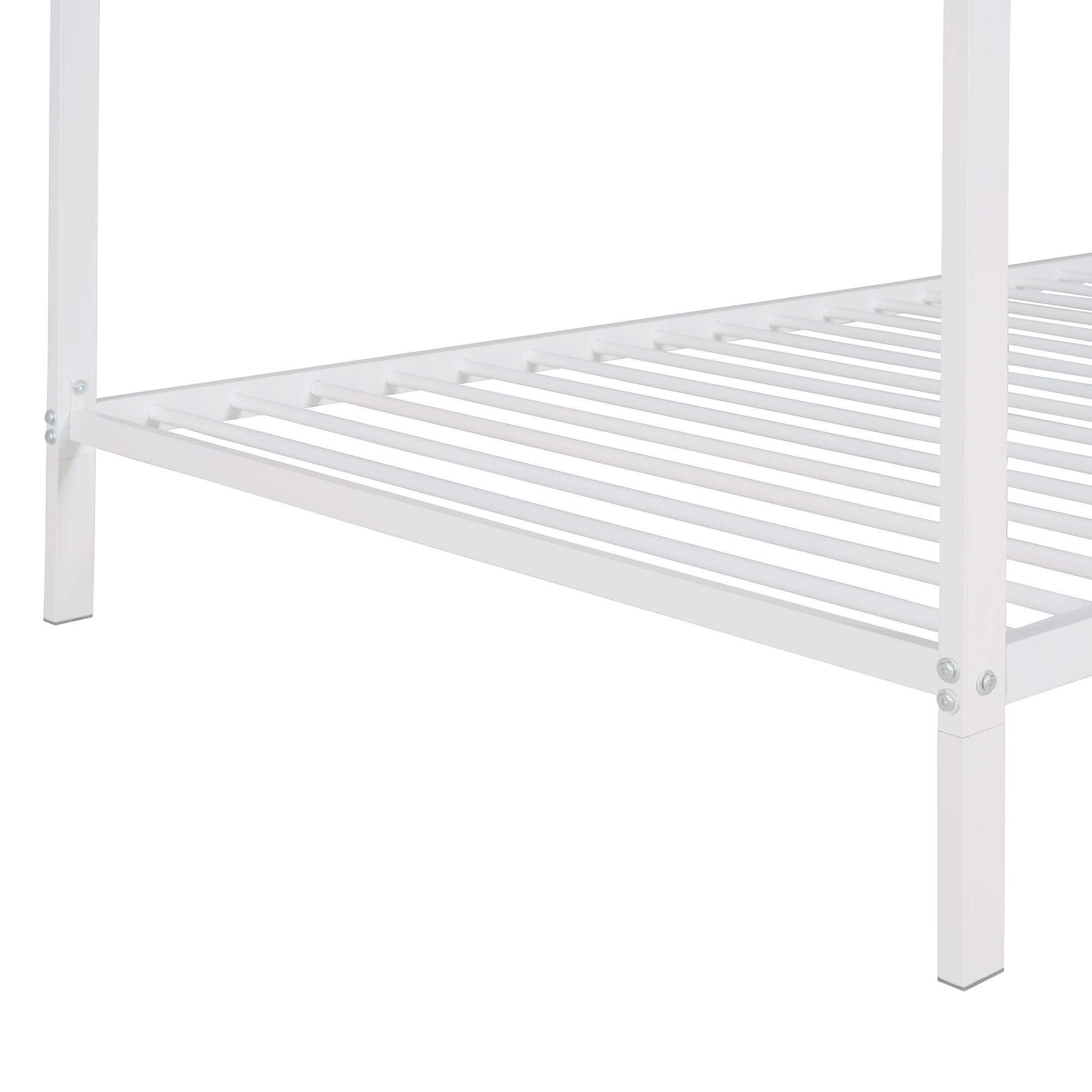 House Bed Frame Twin Size ;  Kids Bed Frame Metal Platform Bed Floor Bed for Kids Boys Girls No Box Spring Needed