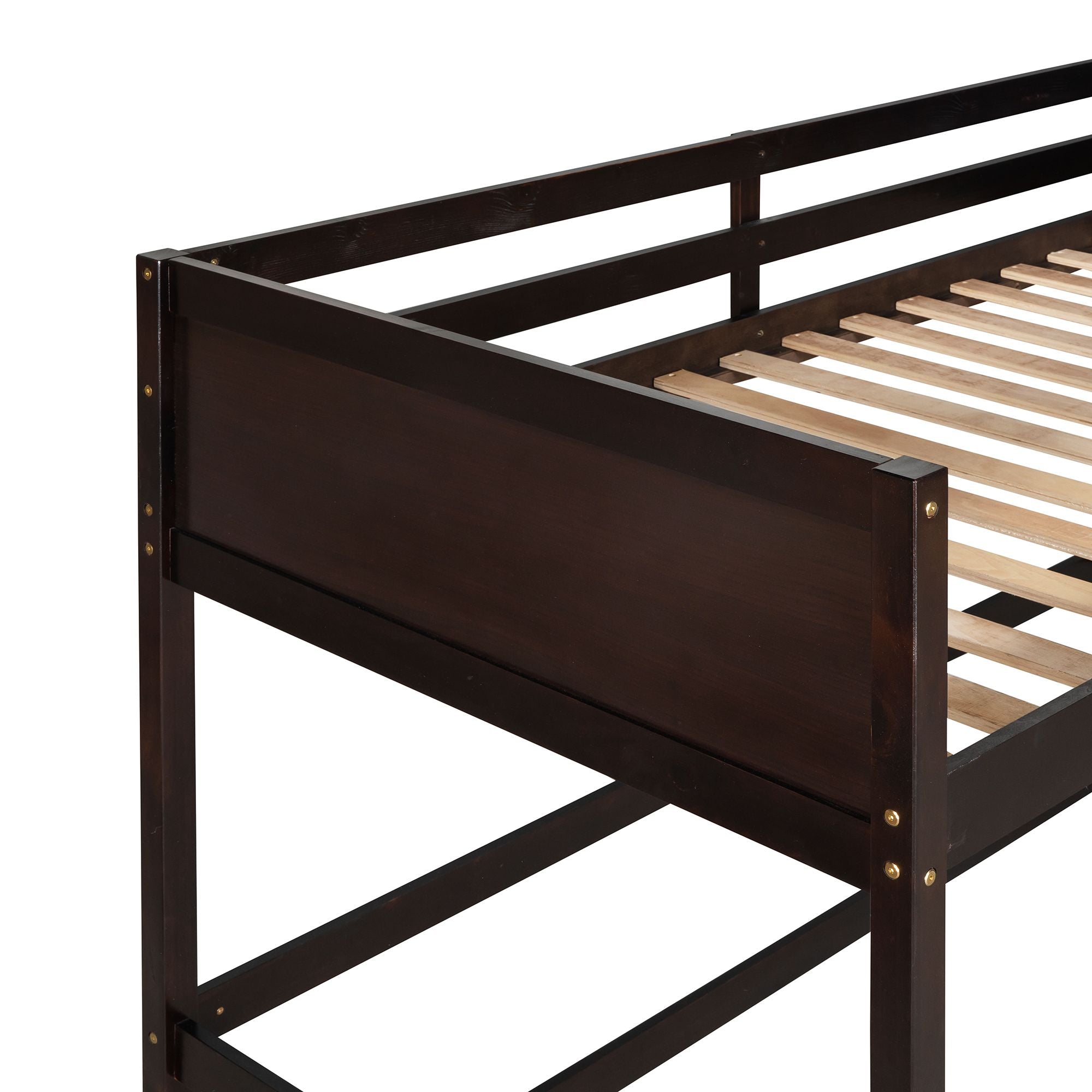 Solid Wood Twin Size Loft Bed with Ladde