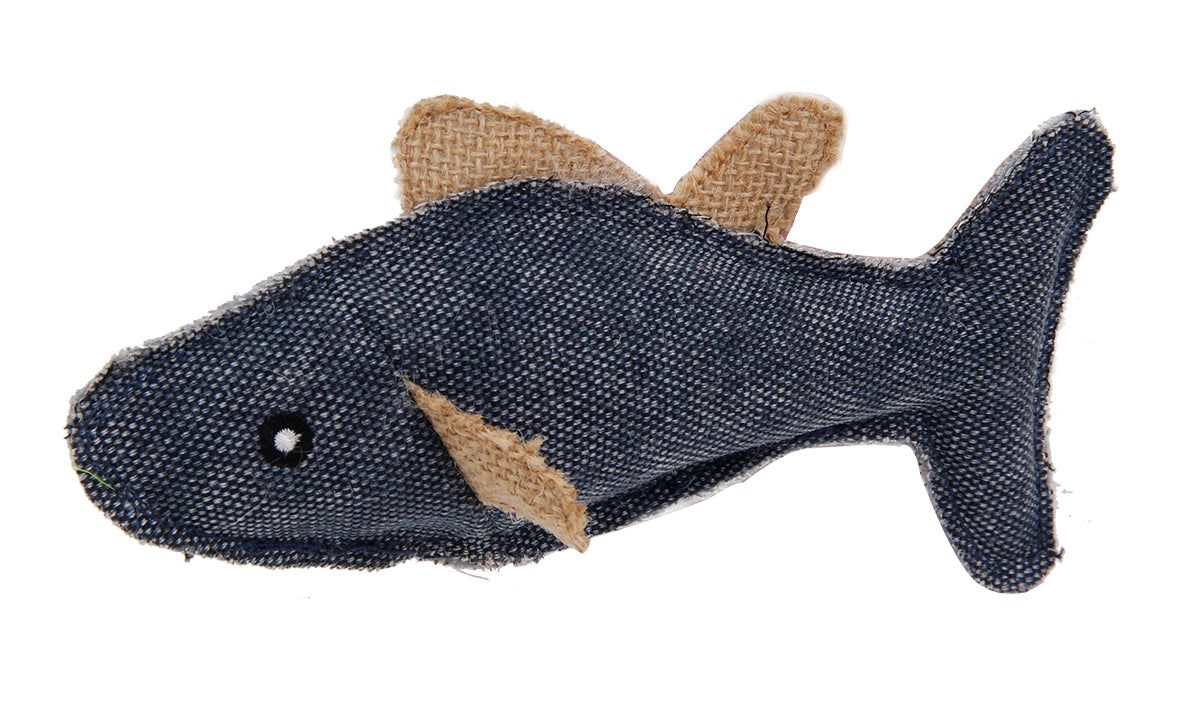 "Pet Life Durable Fish Plush Cat Toy with Catnip - Interactive Kitty Toy for Cats