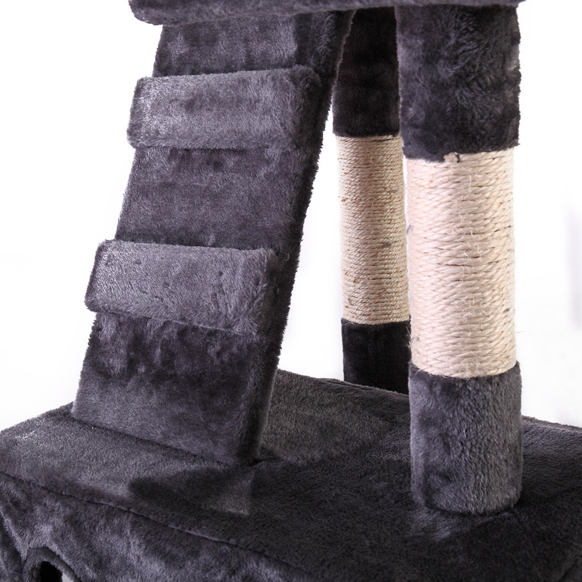 67'' Multi-Level Cat Tree Tower, Kitten Condo House with Scratching Posts, Kitty Play Activity Center, Durable Pet Furniture, Gray