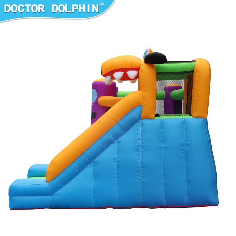 420D and 840D Oxford Fabric Dog Inflatable Bounce House Jumping Castle with Slide and 450W Air Blower