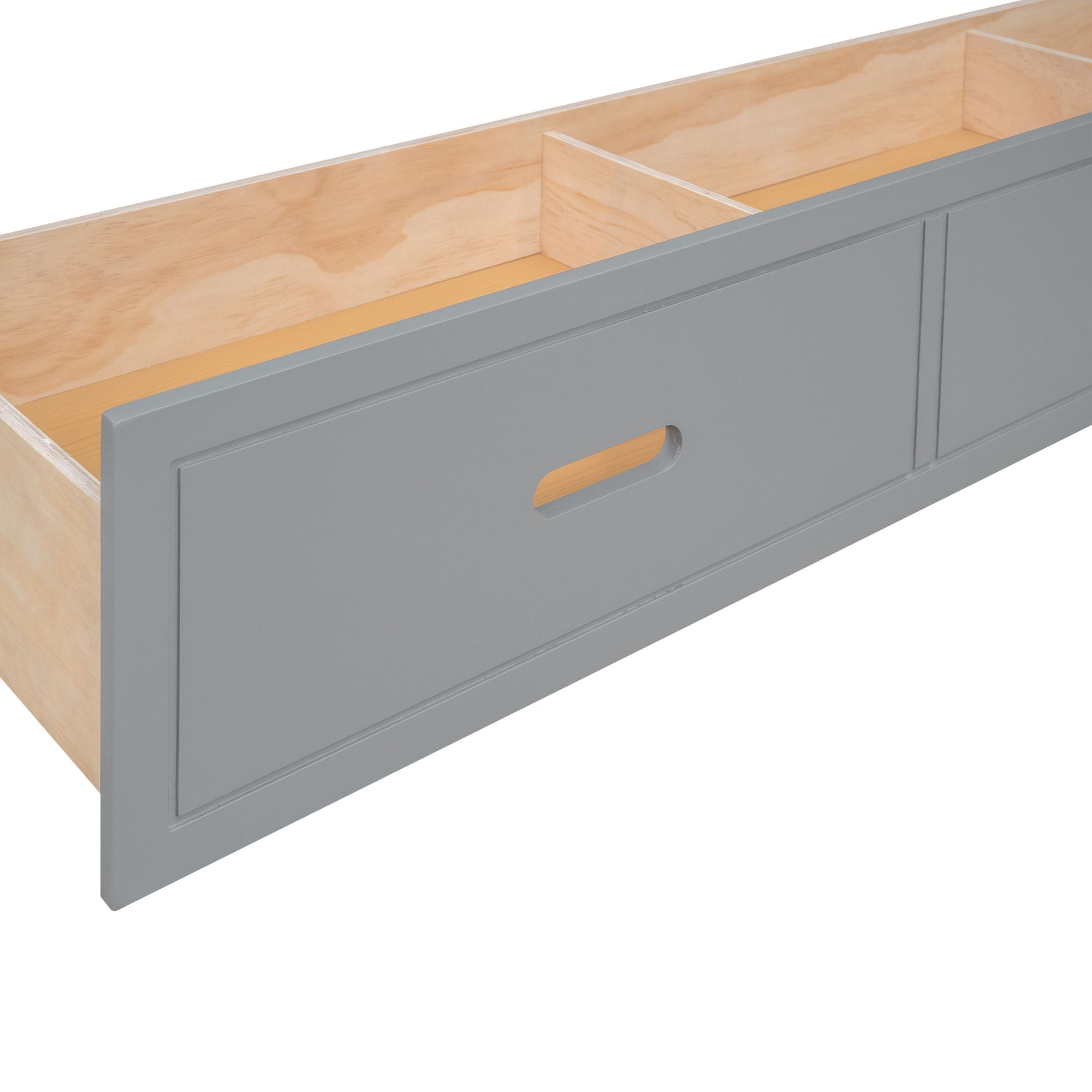 Twin Size Wooden Canopy Daybed with 3 in 1 Storage Drawers