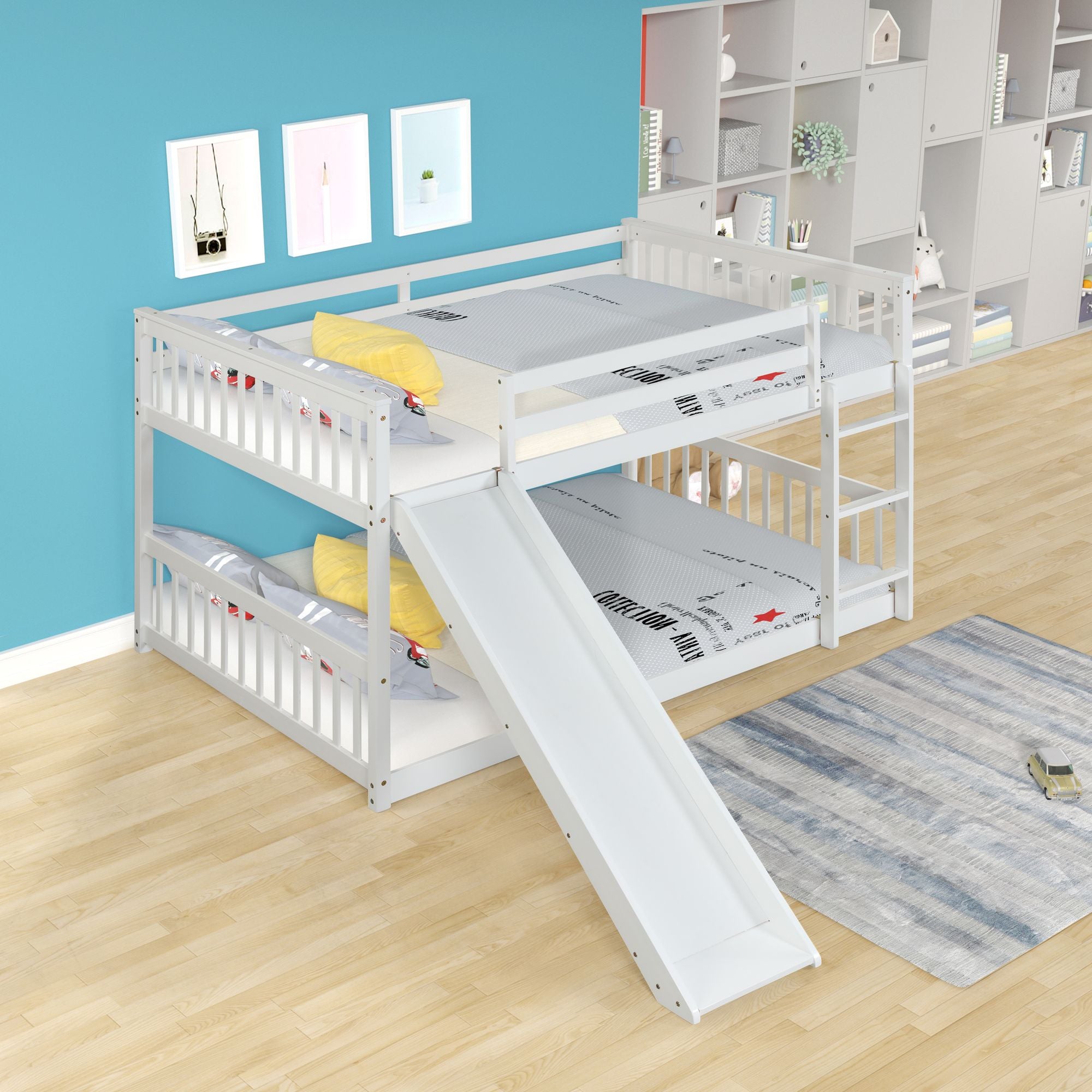 Full over Full bunk bed with Slide