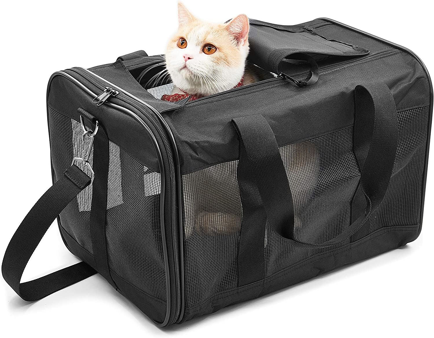 ScratchMe Soft Sided Pet Travel Carrier - Portable, Collapsible Bag for Cats, Small Dogs, Kittens & Puppies | Durable, Airline Approved, Travel-Friendly & Comfortable