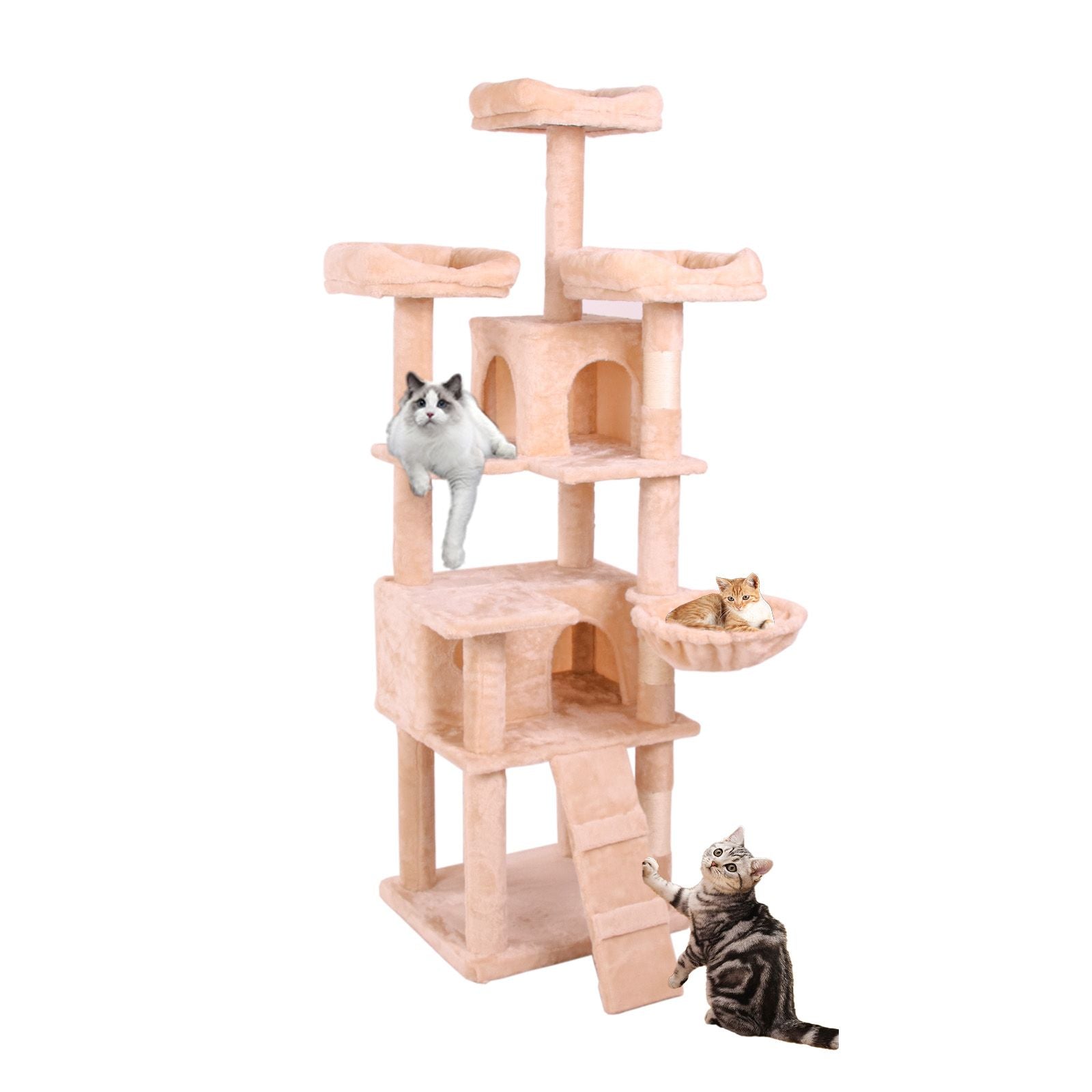 Cat Climbing Frame - Multi-Level Activity Tower with Scratching Posts and Play Areas for Cats