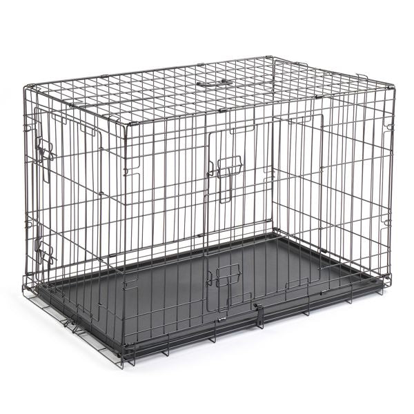 36" Pet Kennel Cat Dog Folding Steel Crate Animal Playpen Wire Metal