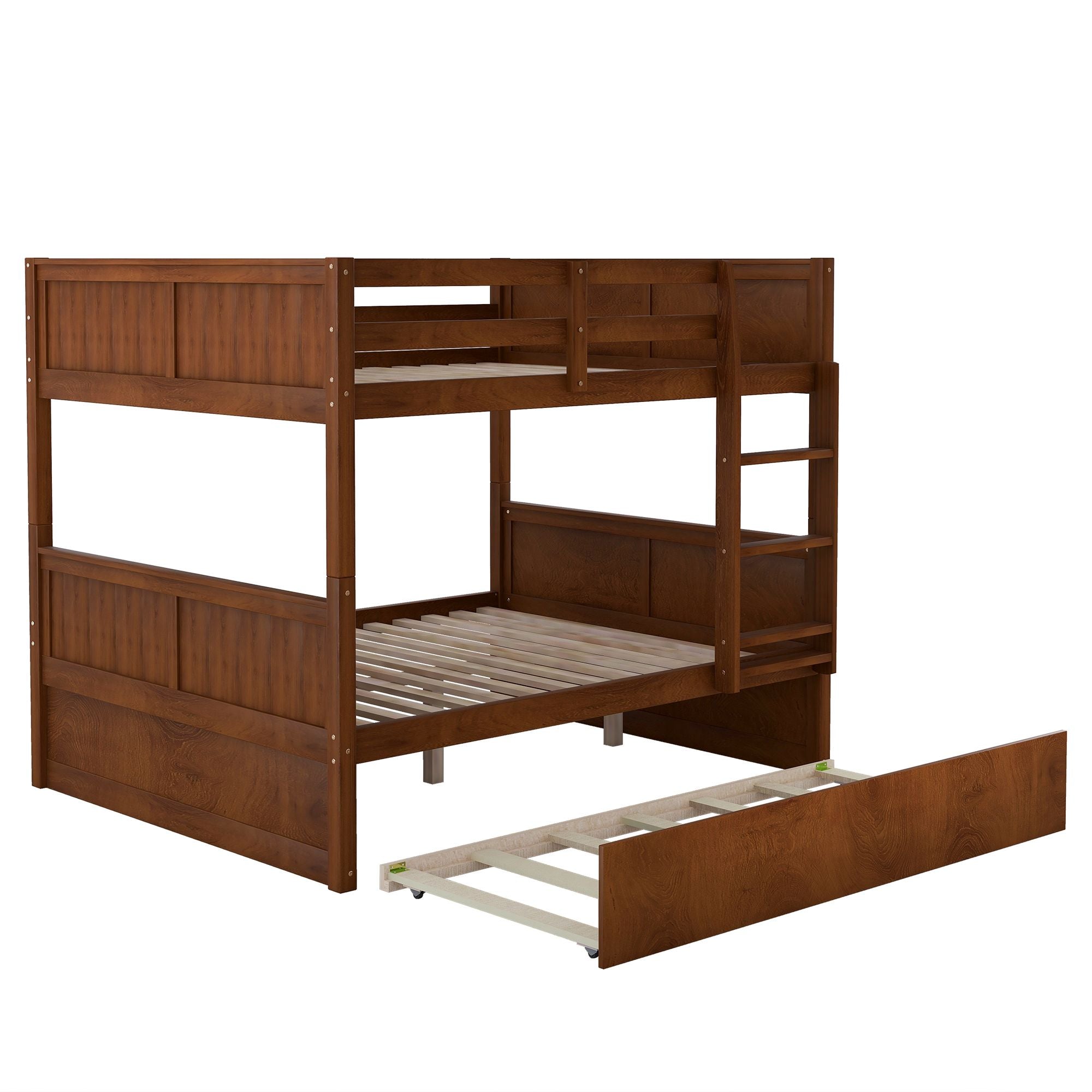 Full Over Full Bunk Bed with Twin Size Trundle