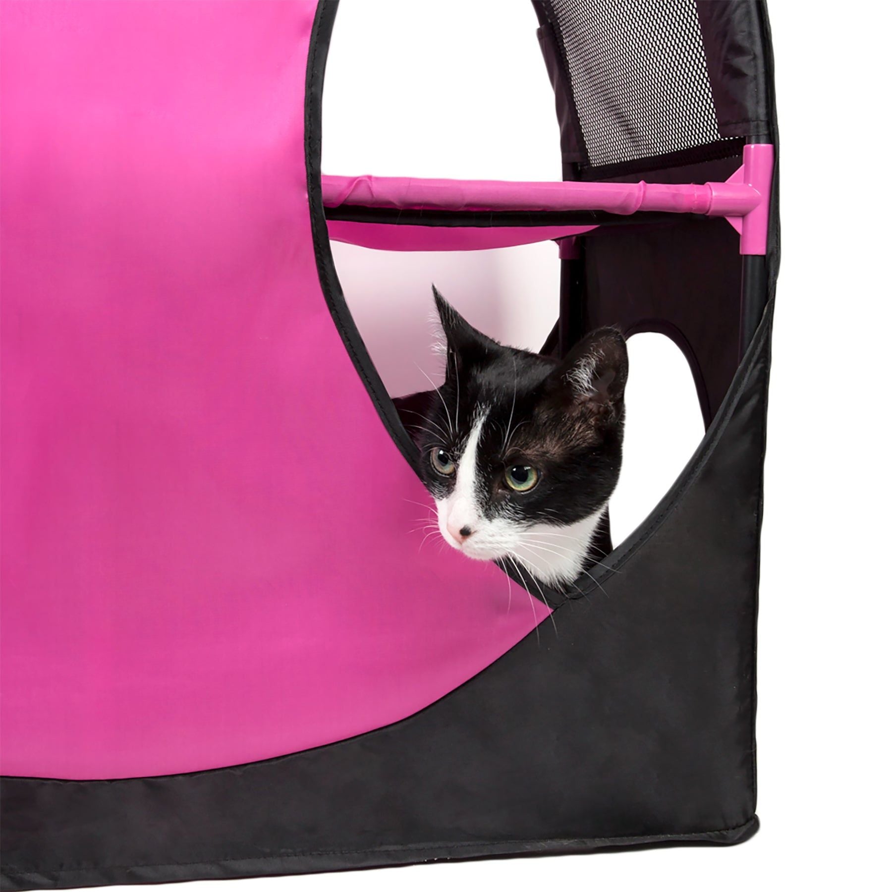 Pet Life Kitty-Play Obstacle Travel Cat House - Collapsible, Soft Folding Pet House for Cats & Kittens