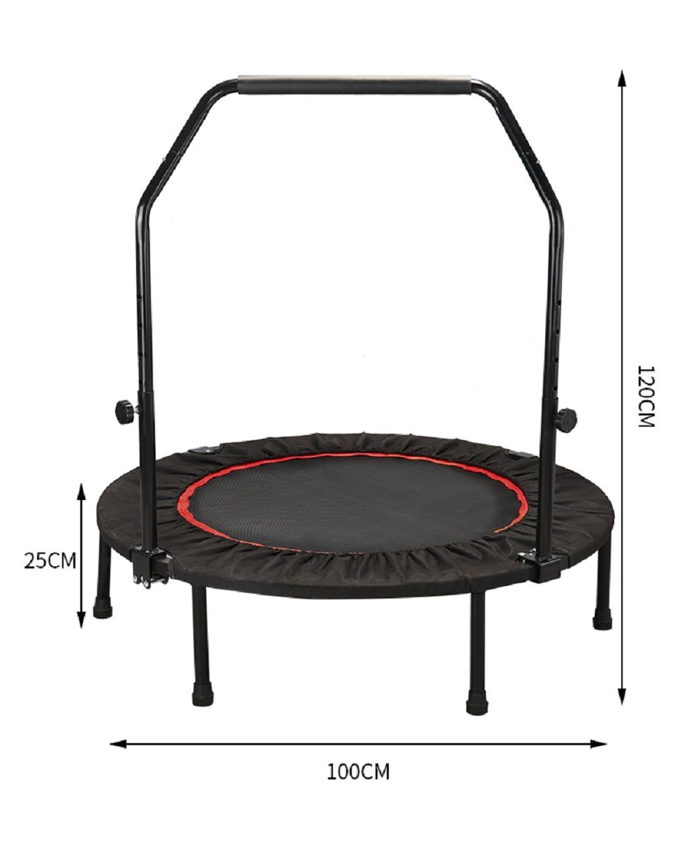 Folding Trampoline with Handle Bar Portable Safe Padded Frame Cover for Children Kids Adult Esg16230