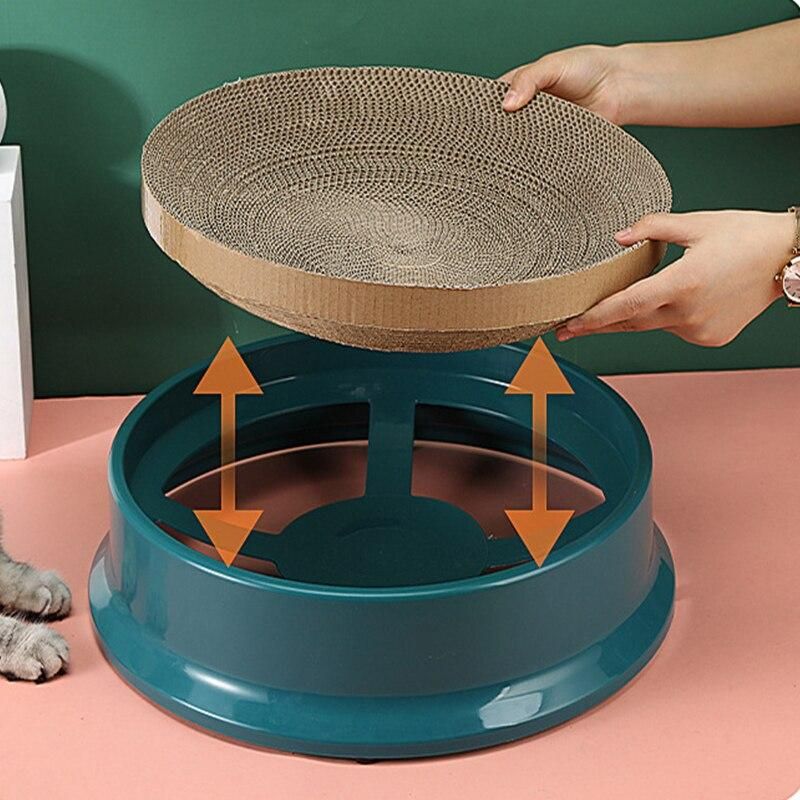 Compass Round Cat Scratching Board Kitten Claws Grinding Corrugated Scratcher Scratch-Resistant Cat Litter Pet