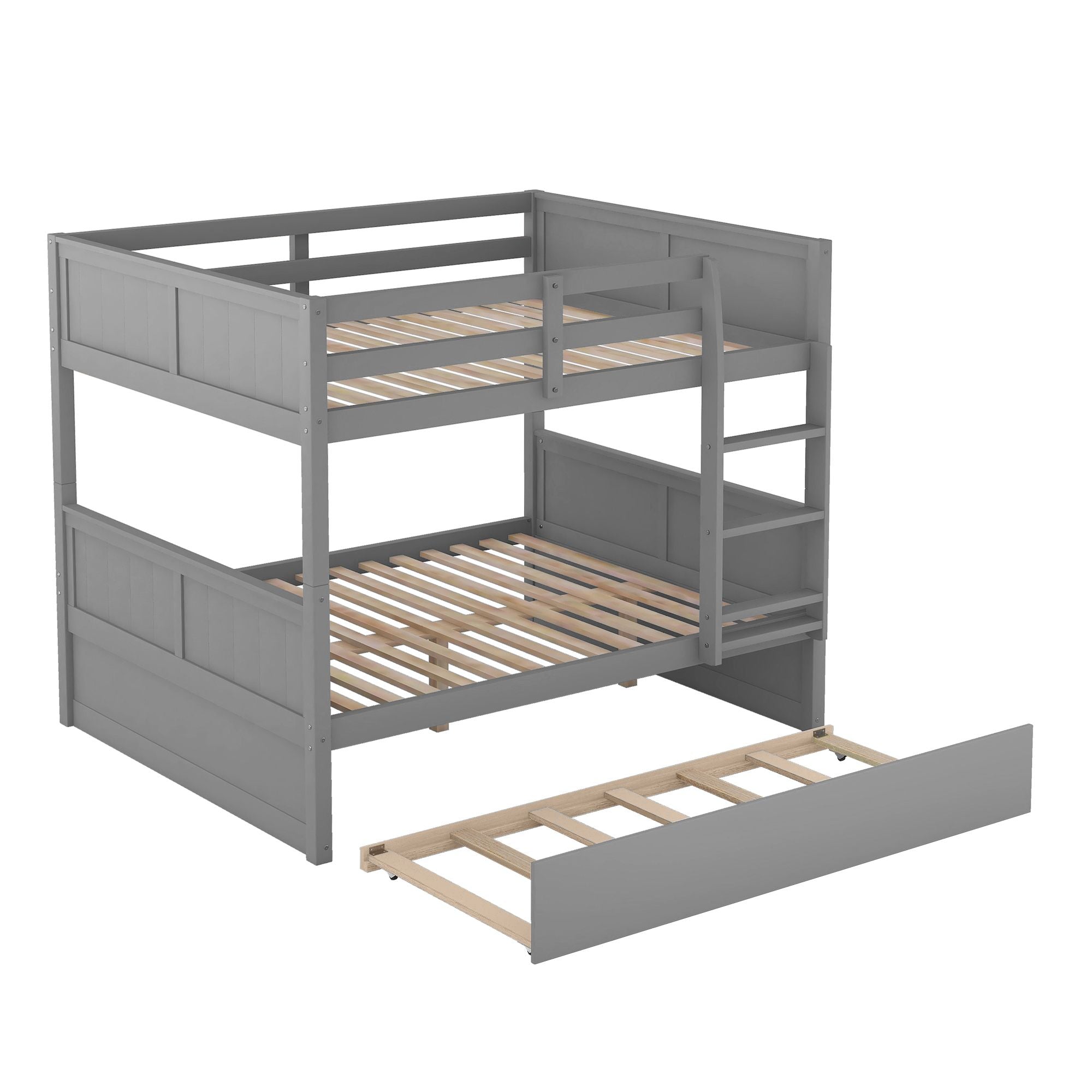 Full Over Full Bunk Bed with Twin Size Trundle