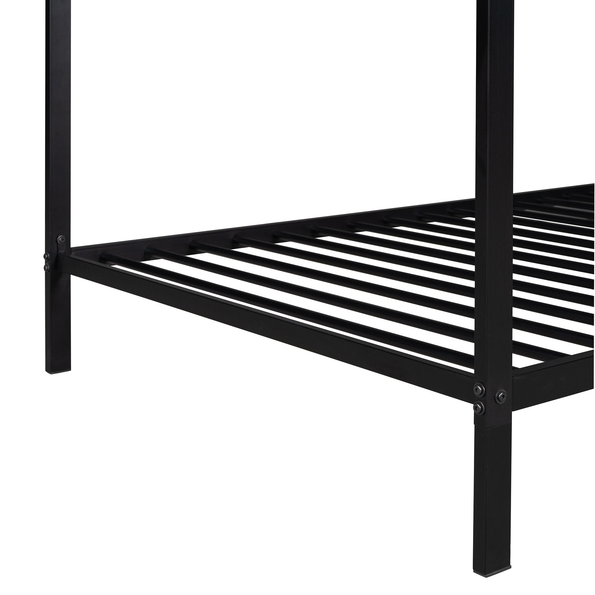 House Bed Frame Twin Size ;  Kids Bed Frame Metal Platform Bed Floor Bed for Kids Boys Girls No Box Spring Needed