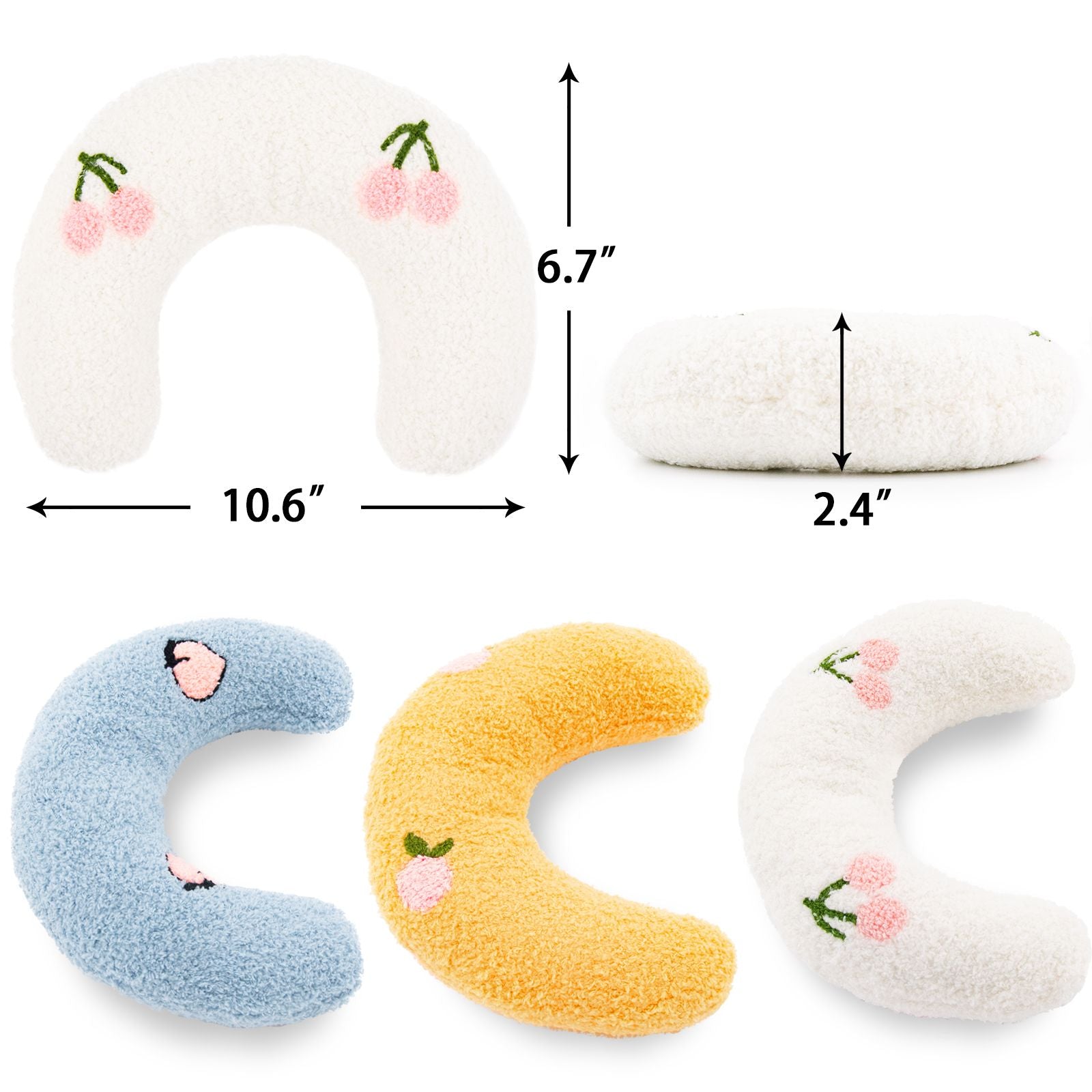 Cat Pillow, Small Pillow for Cat, Cat Blankets for Indoor, Pet Toy, Small Banana Donut Bed for Pets, Little Pillow for Cats No Heating Pad, Real Littles Fluffy Kittens Accessories for Pet Calming