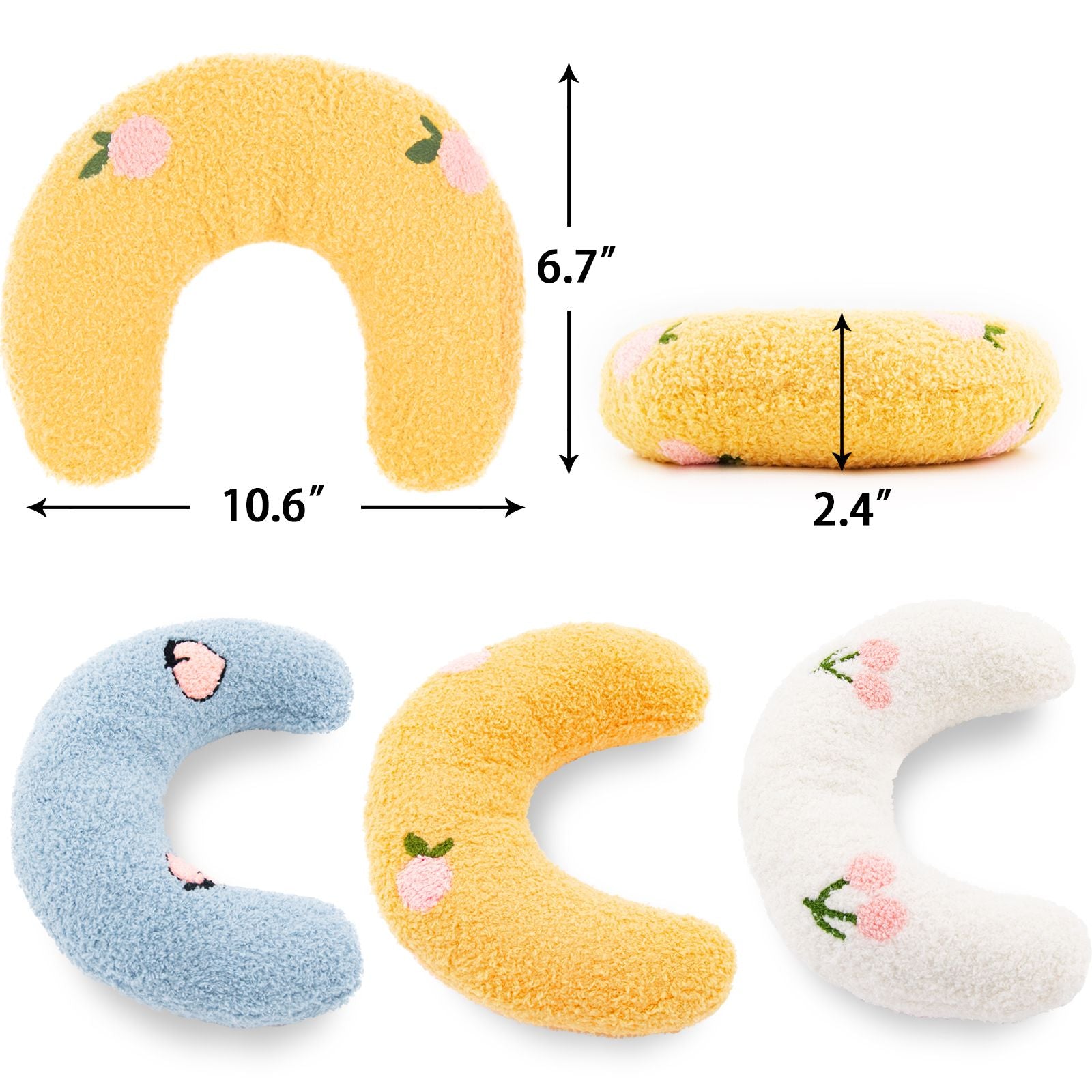 Cat Pillow, Small Pillow for Cat, Cat Blankets for Indoor, Pet Toy, Small Banana Donut Bed for Pets, Little Pillow for Cats No Heating Pad, Real Littles Fluffy Kittens Accessories for Pet Calming