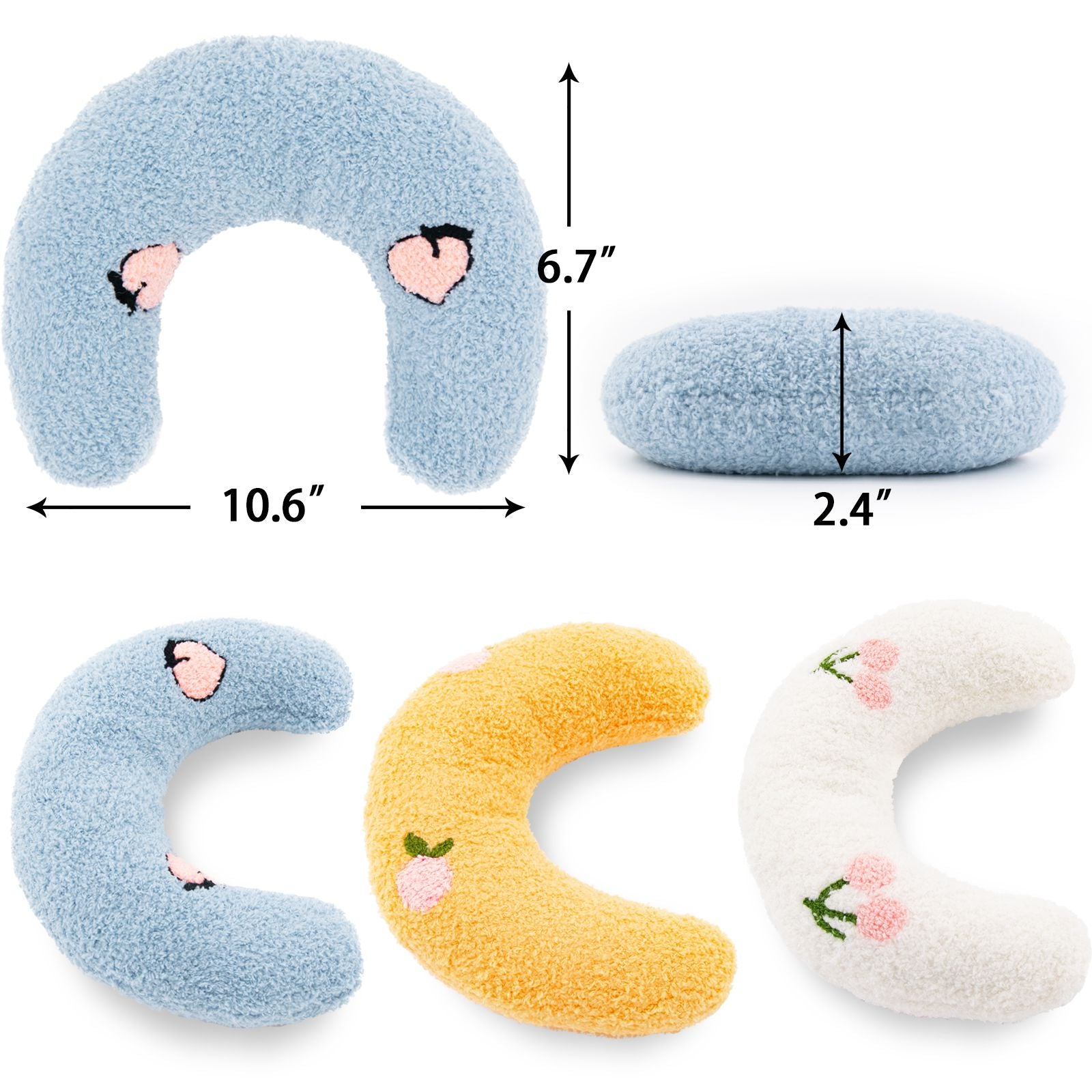 Cat Pillow, Small Pillow for Cat, Cat Blankets for Indoor, Pet Toy, Small Banana Donut Bed for Pets, Little Pillow for Cats No Heating Pad, Real Littles Fluffy Kittens Accessories for Pet Calming