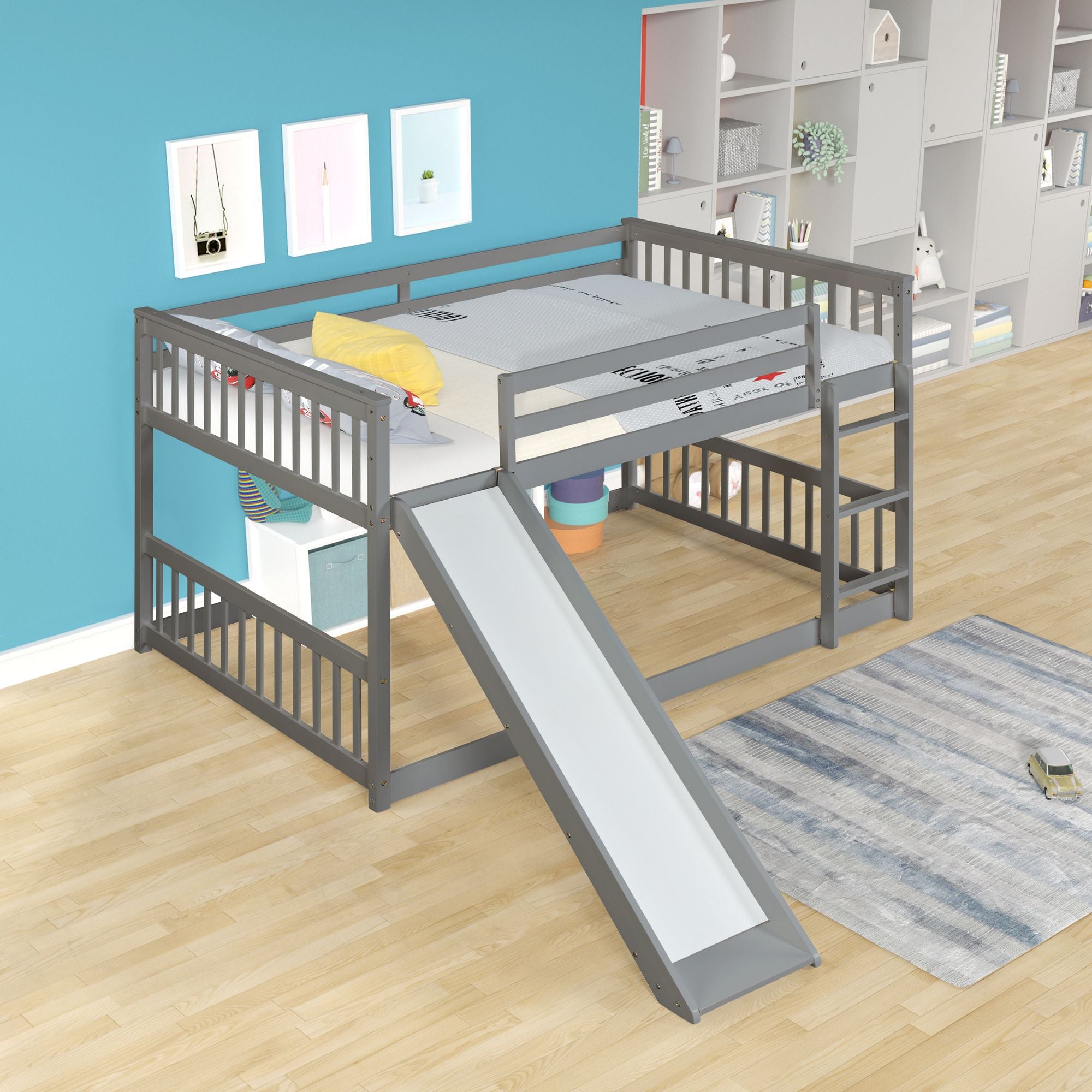 Full over Full bunk bed with Slide