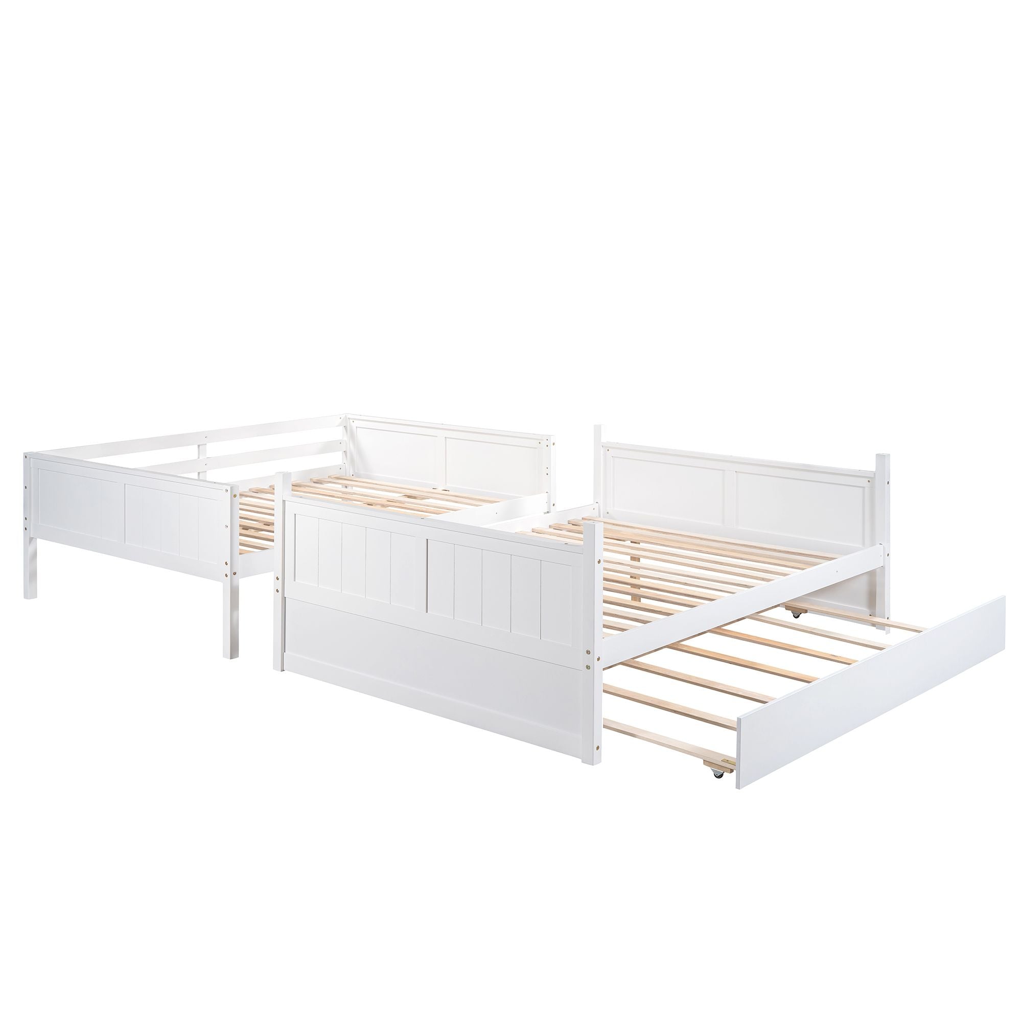 Full Over Full Bunk Bed with Twin Size Trundle