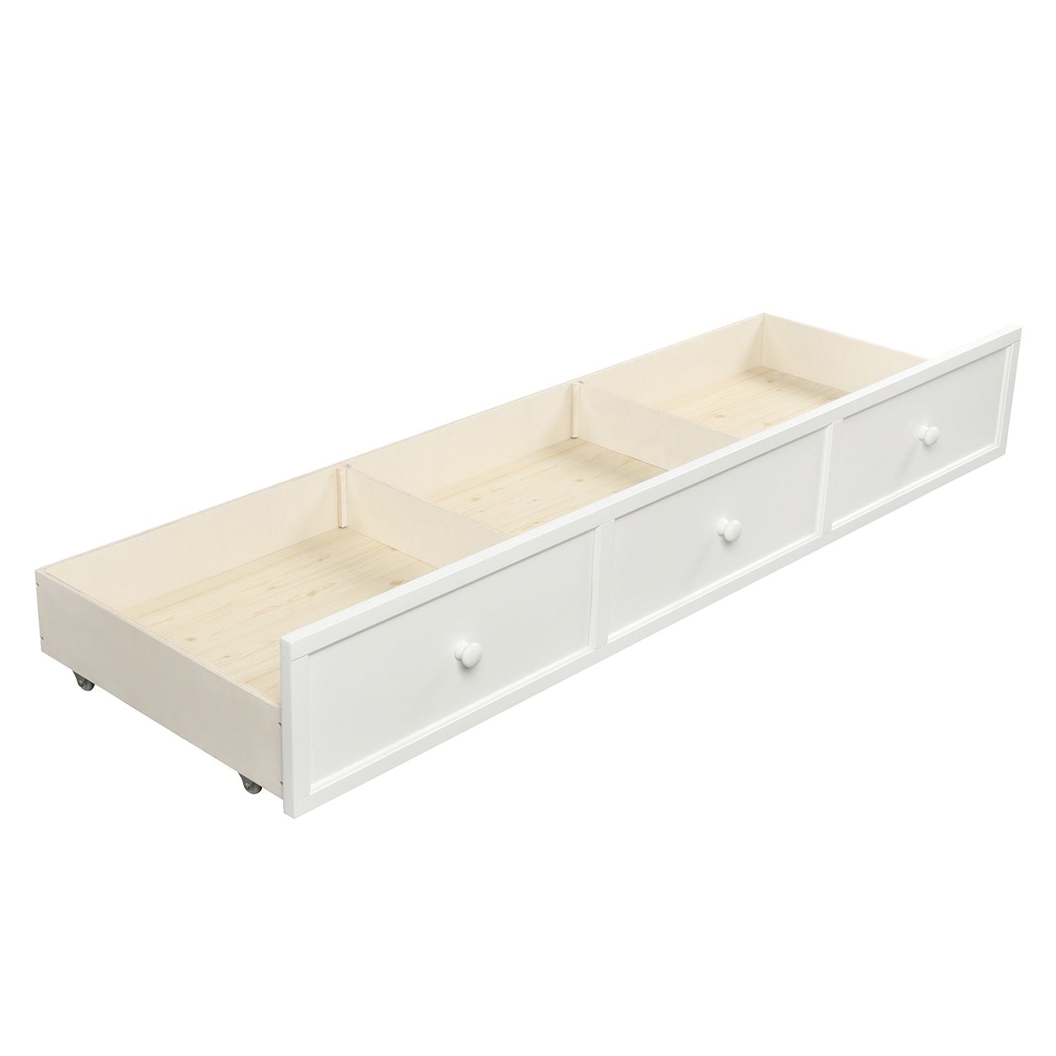 Wood Daybed with Three Drawers ; Twin Size Daybed; No Box Spring Needed ; White