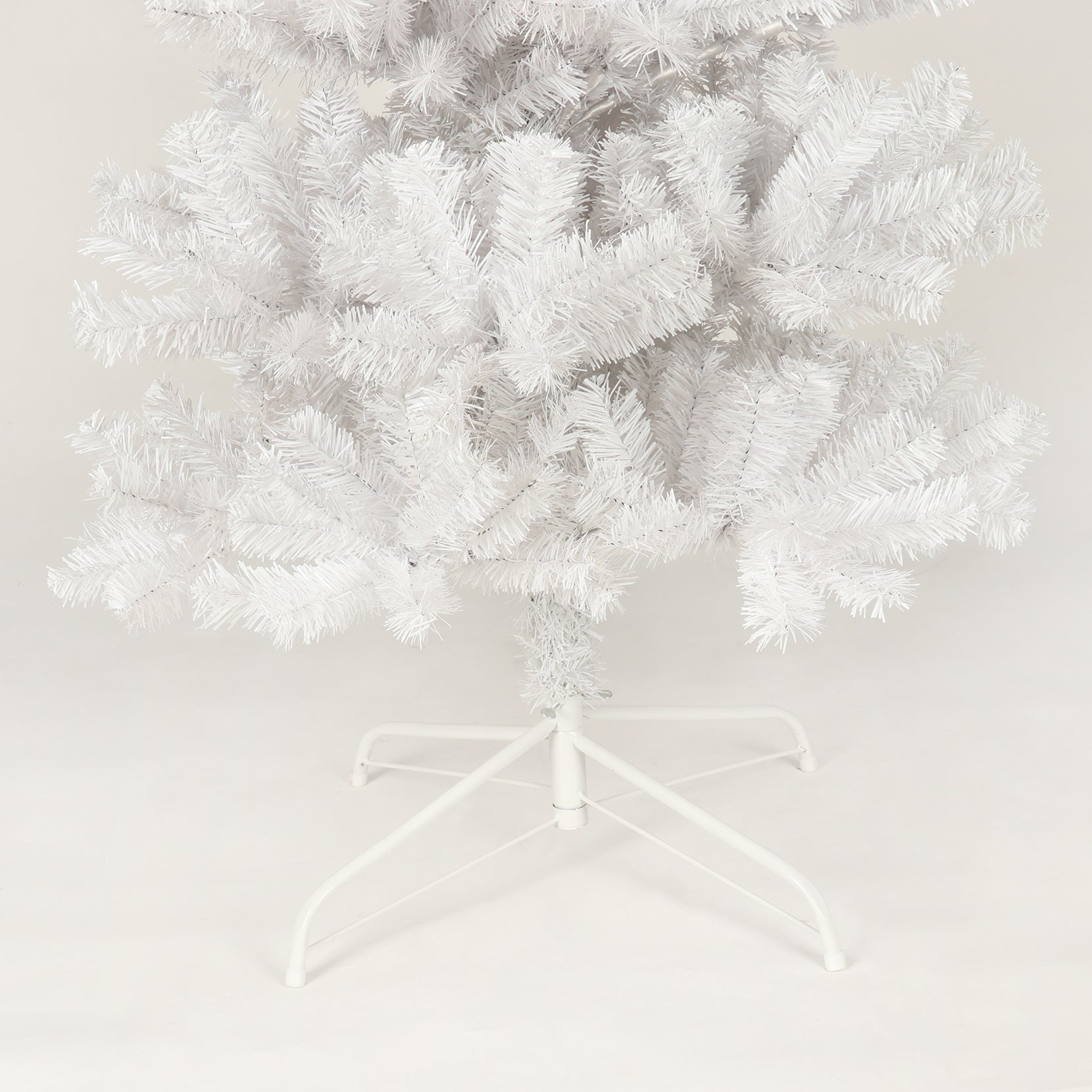 7.5FT White Slim Artificial Christmas Tree Includes Foldable Metal Stand