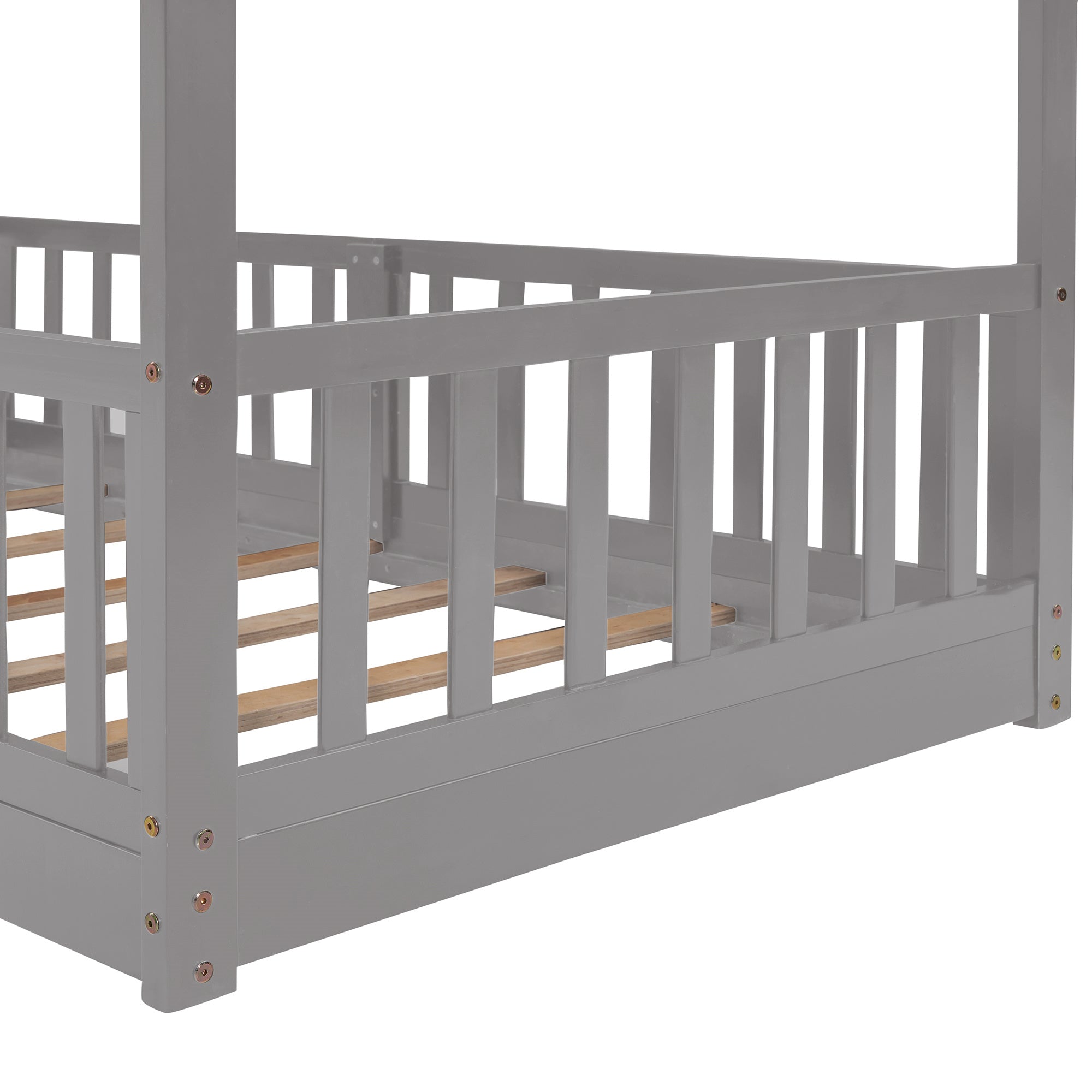 Twin Over Twin Bunk Bed with Slide and Ladder