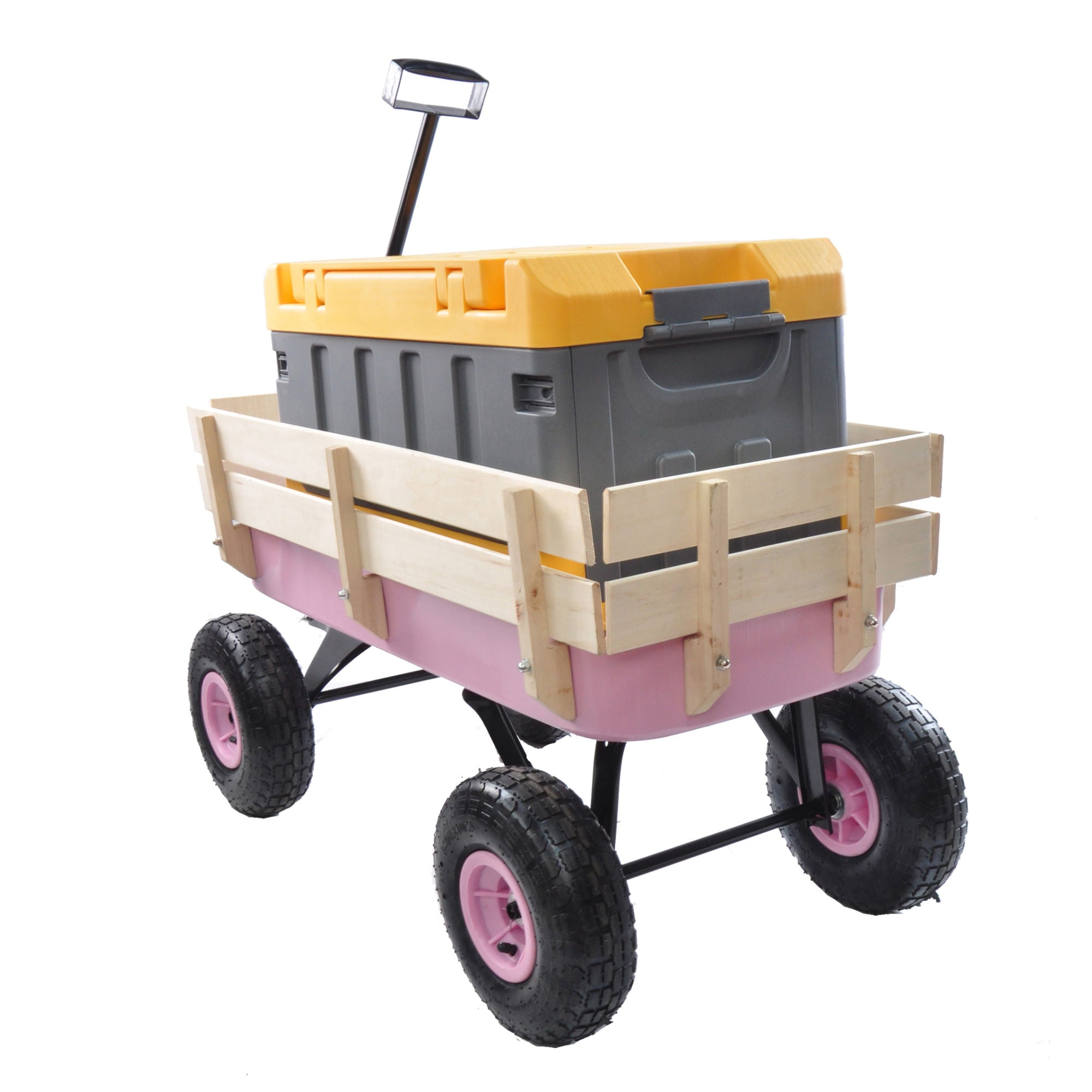 Adventure Wagon: All-Steel, Air-Tire, Wooden-Sided Fun for Kids and Yard Work!