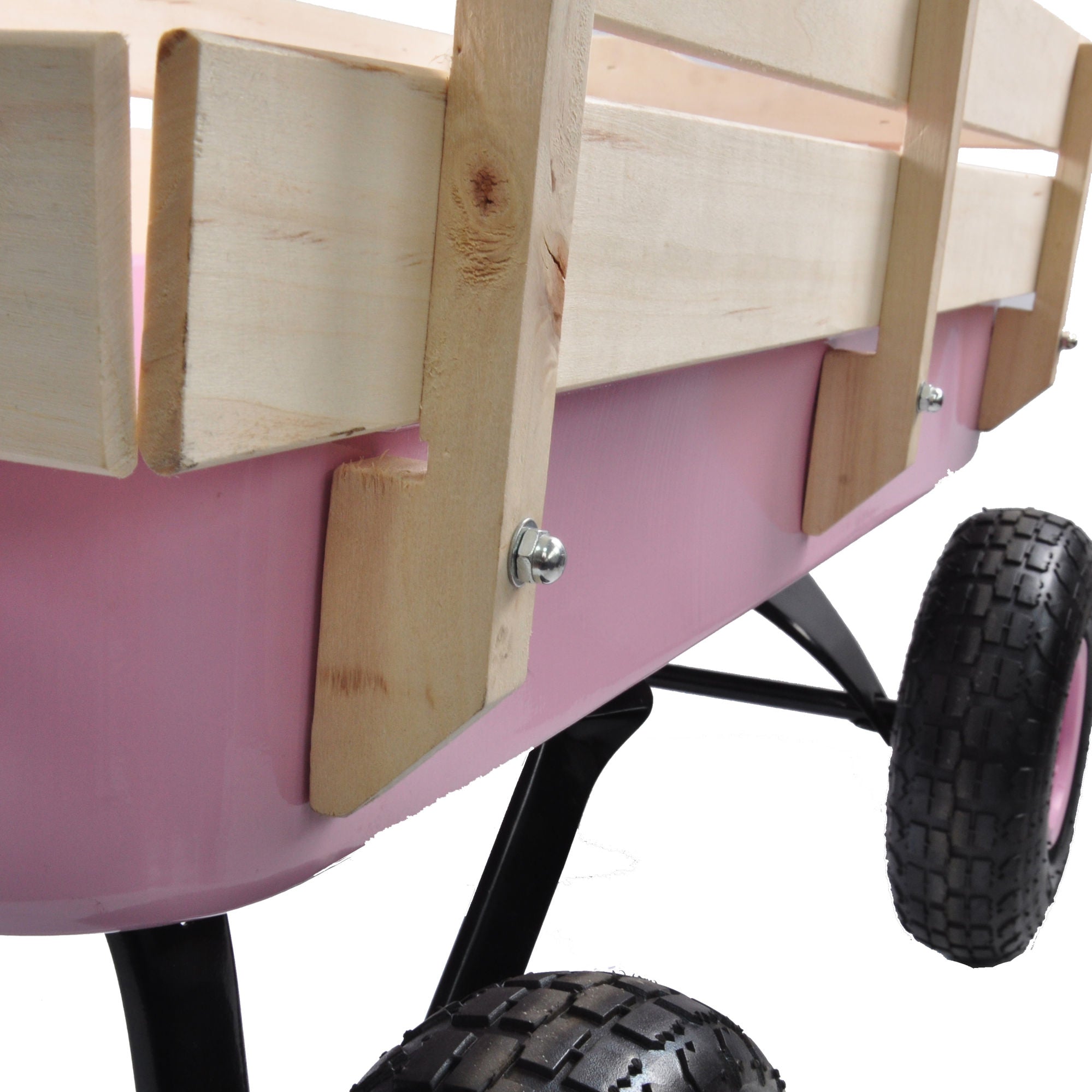 Adventure Wagon: All-Steel, Air-Tire, Wooden-Sided Fun for Kids and Yard Work!