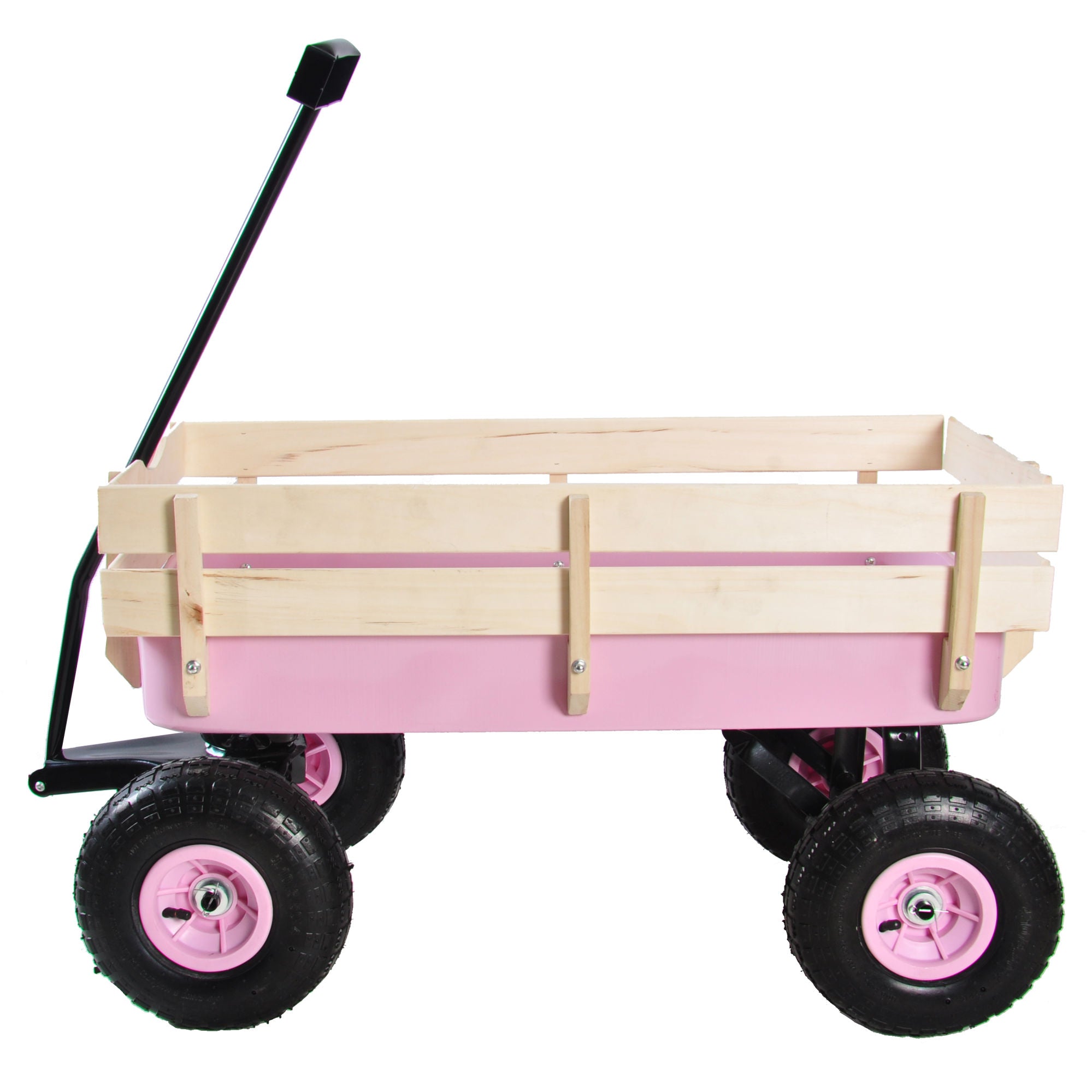 Adventure Wagon: All-Steel, Air-Tire, Wooden-Sided Fun for Kids and Yard Work!