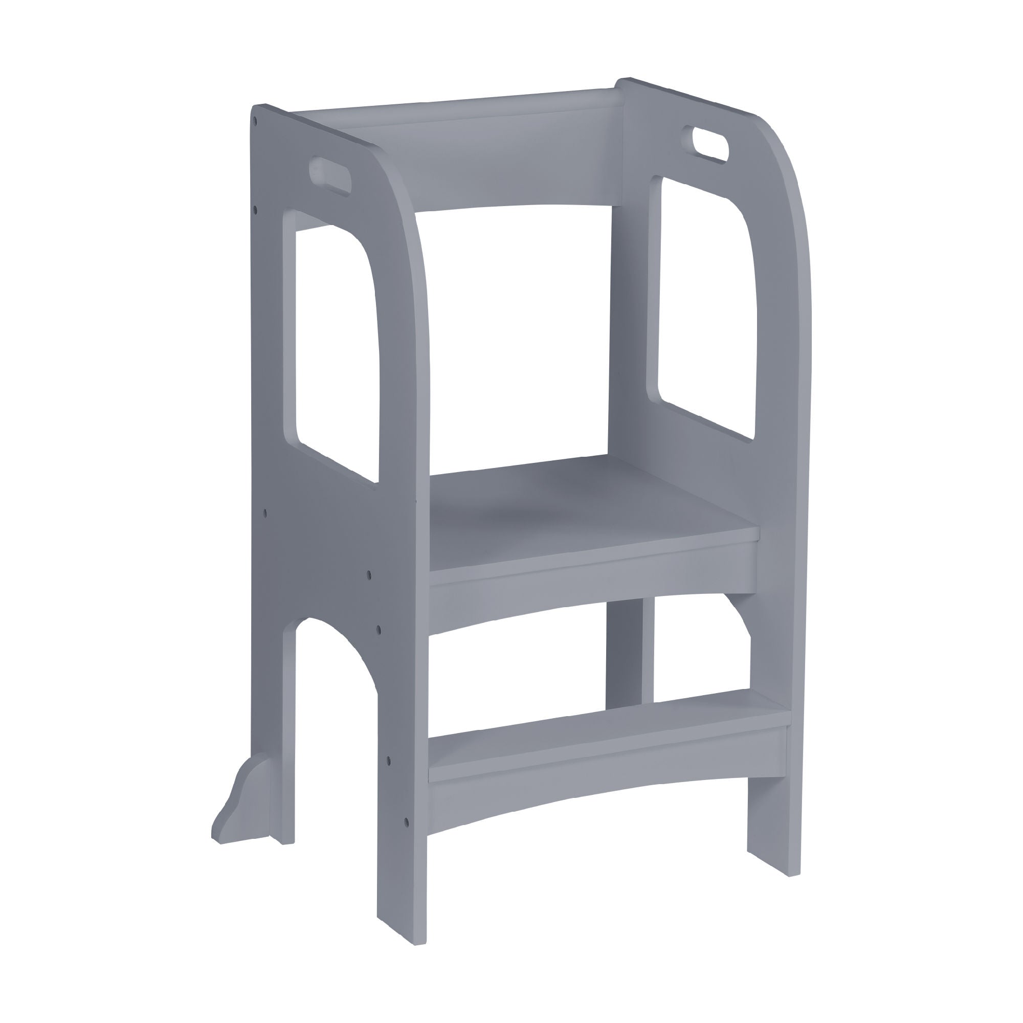 Child Standing Tower; Step Stools for Kids; Toddler Step Stool for Kitchen Counter; Gray