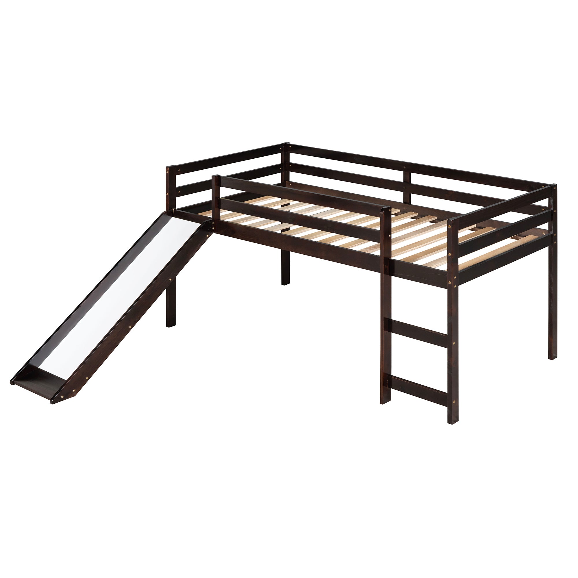 Loft Bed with Slide;  Multifunctional Design;  Twin