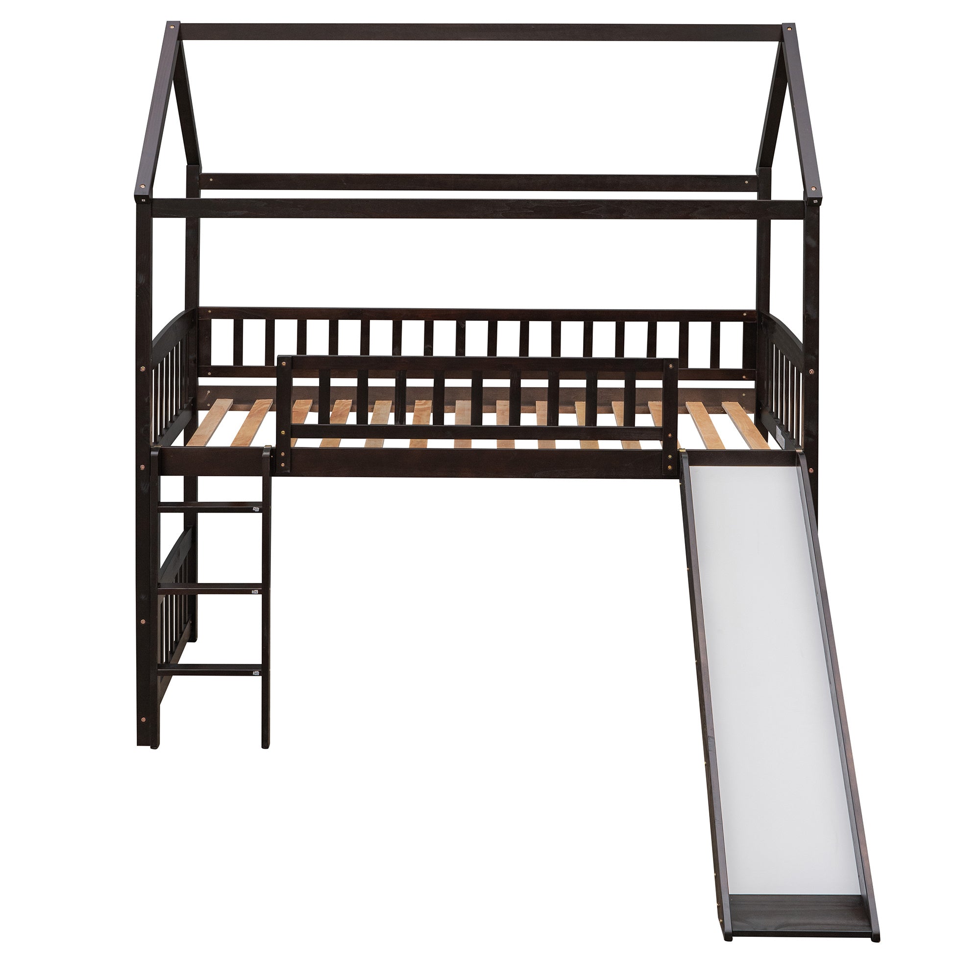 Twin Loft Bed with Slide;  House Bed with Slide