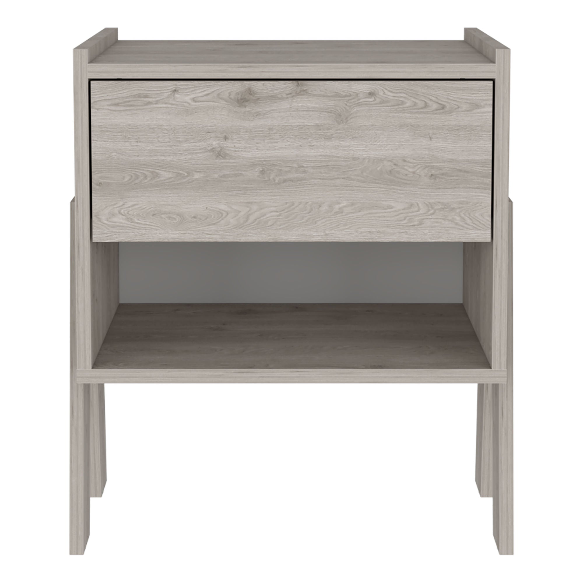 Hosley 1-Drawer 1-Shelf Nightstand Light Grey