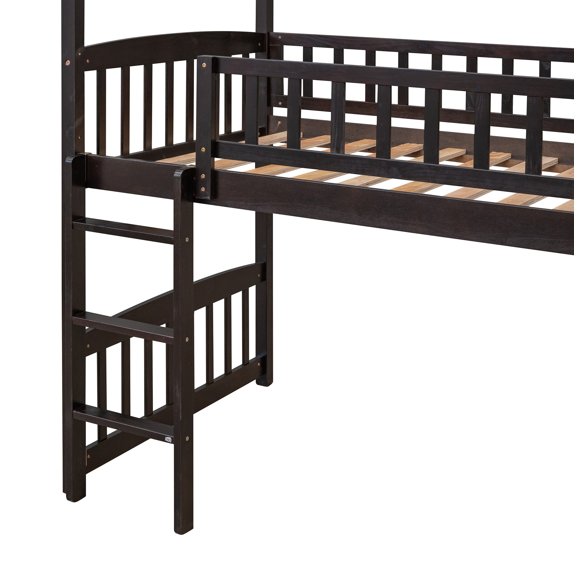 Twin Loft Bed with Slide;  House Bed with Slide