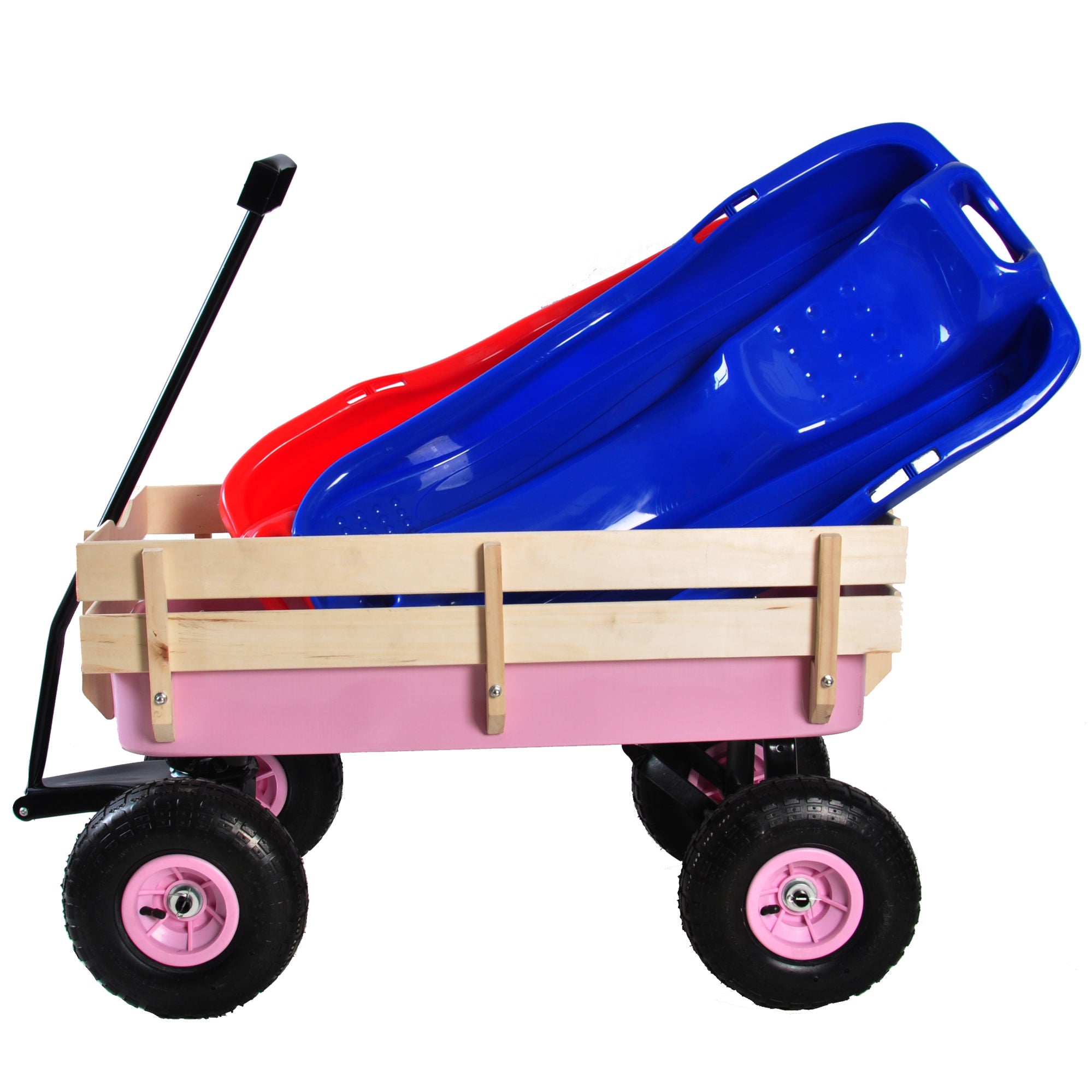 Adventure Wagon: All-Steel, Air-Tire, Wooden-Sided Fun for Kids and Yard Work!