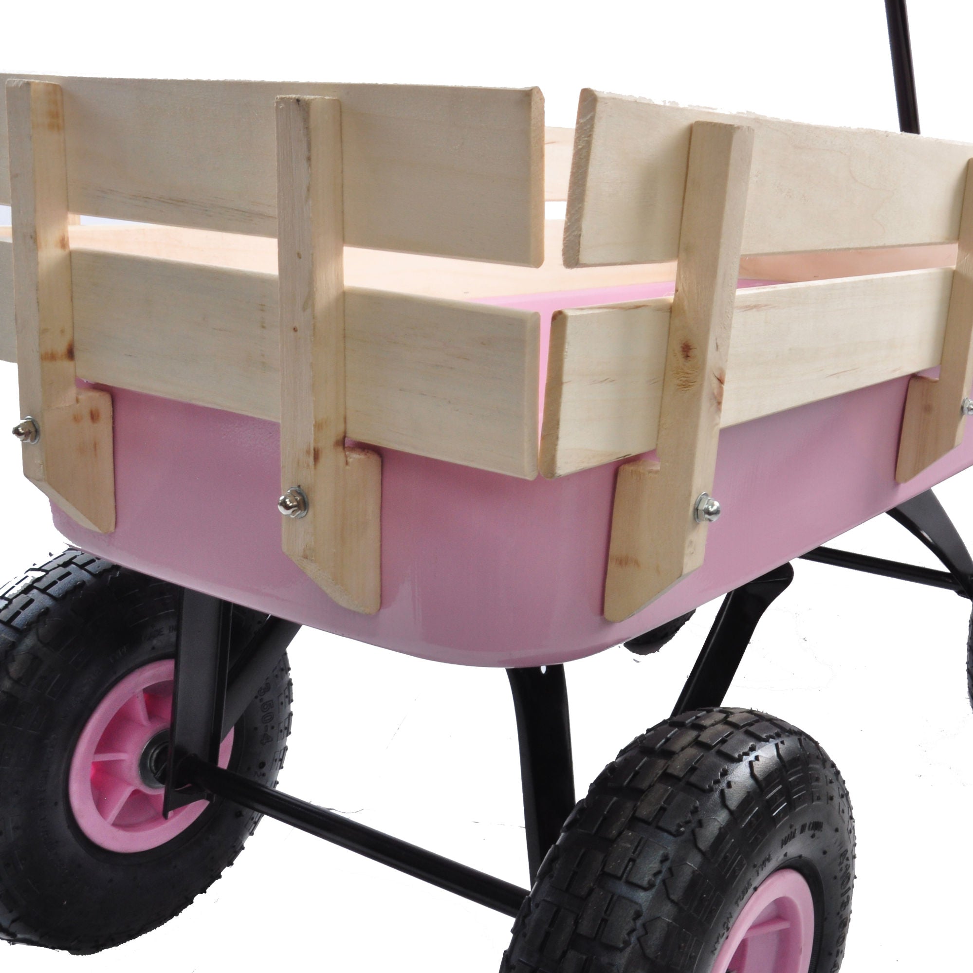 Adventure Wagon: All-Steel, Air-Tire, Wooden-Sided Fun for Kids and Yard Work!