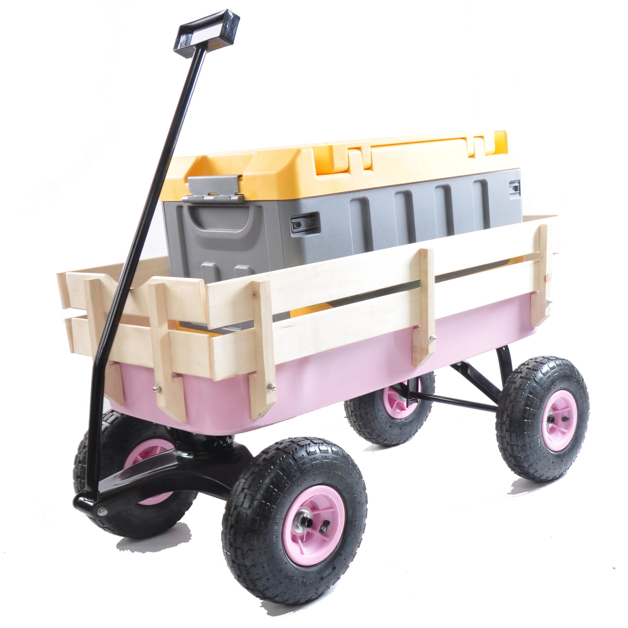 Adventure Wagon: All-Steel, Air-Tire, Wooden-Sided Fun for Kids and Yard Work!