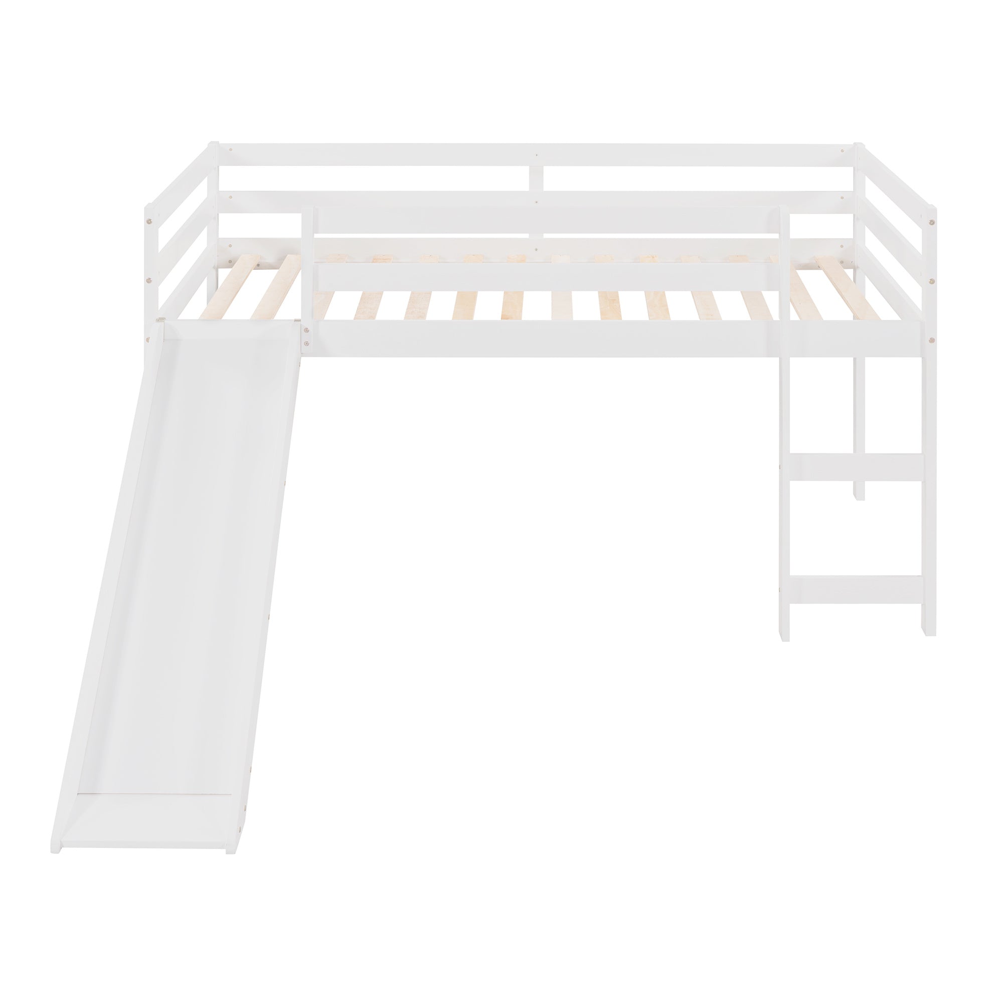 Loft Bed with Slide;  Multifunctional Design;  Twin