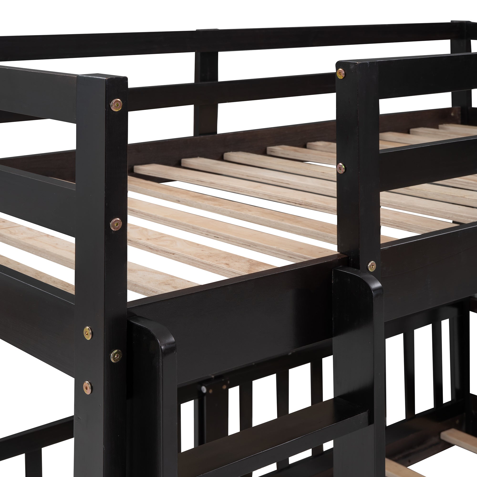 Twin Over Twin Bunk Bed with Slide and Ladder