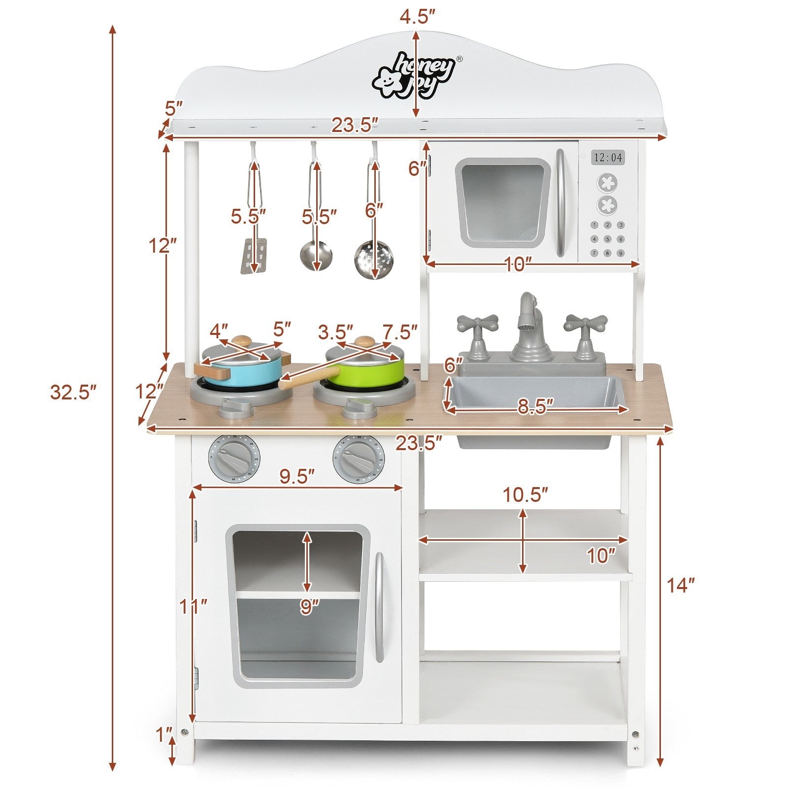 Immerse Your Child in Creative Play with a Wooden Kitchen Set – Complete with Accessories and Sink!