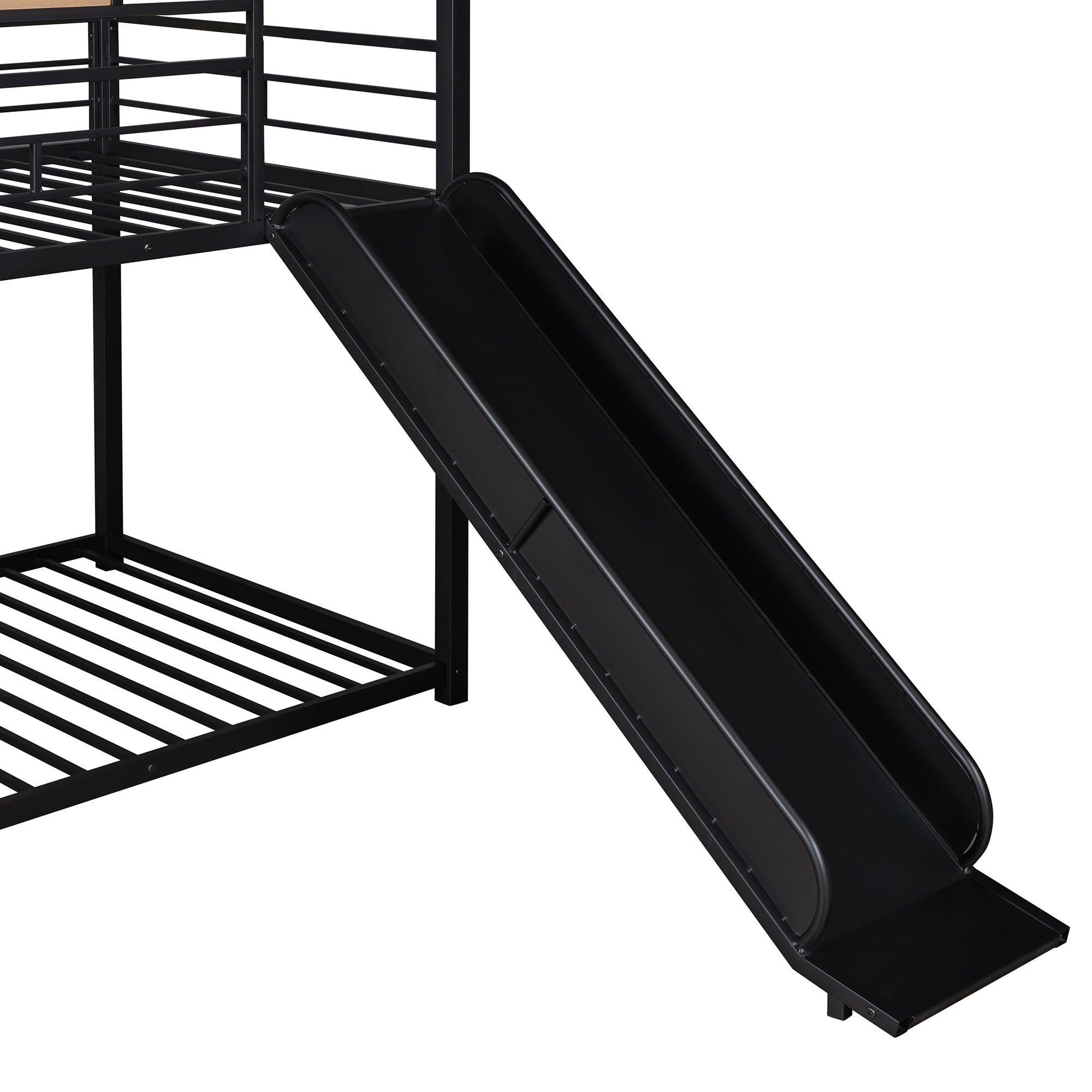 Twin Over Twin Metal Bunk Bed ,Metal Housebed With Slide