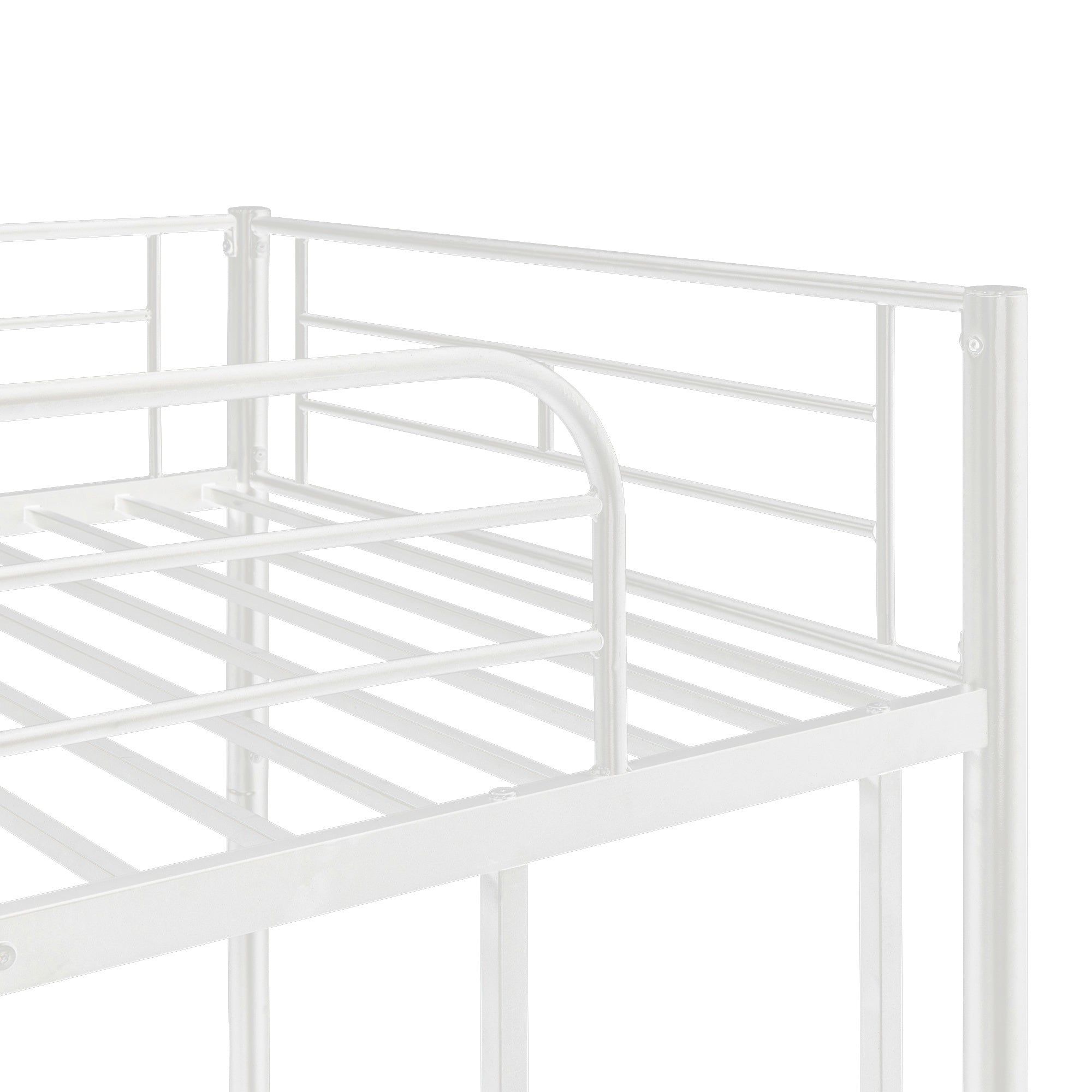 Twin-Over-Twin Metal Bunk Bed With Trundle,Can be Divided into two beds,No Box Spring needed