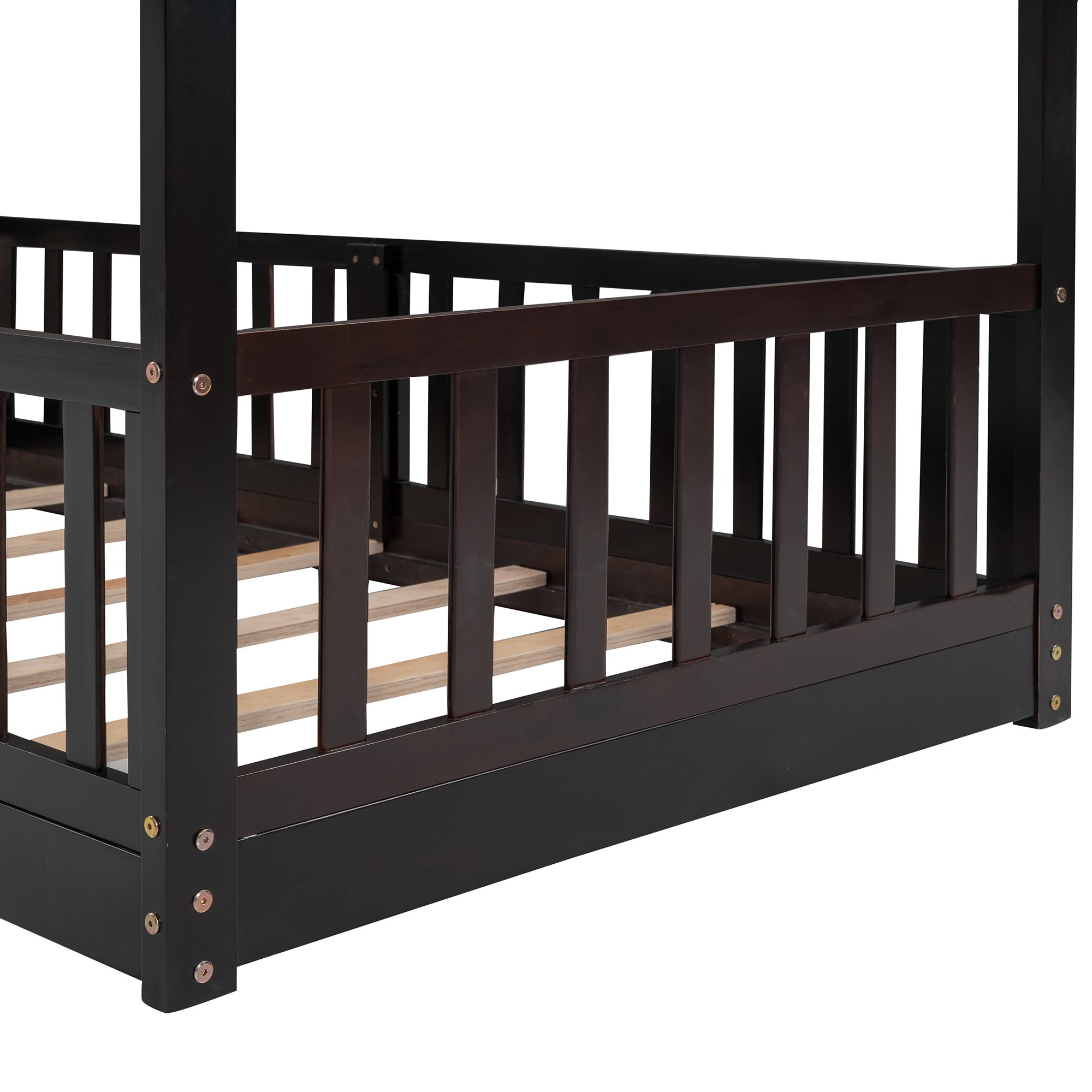 Twin Over Twin Bunk Bed with Slide and Ladder