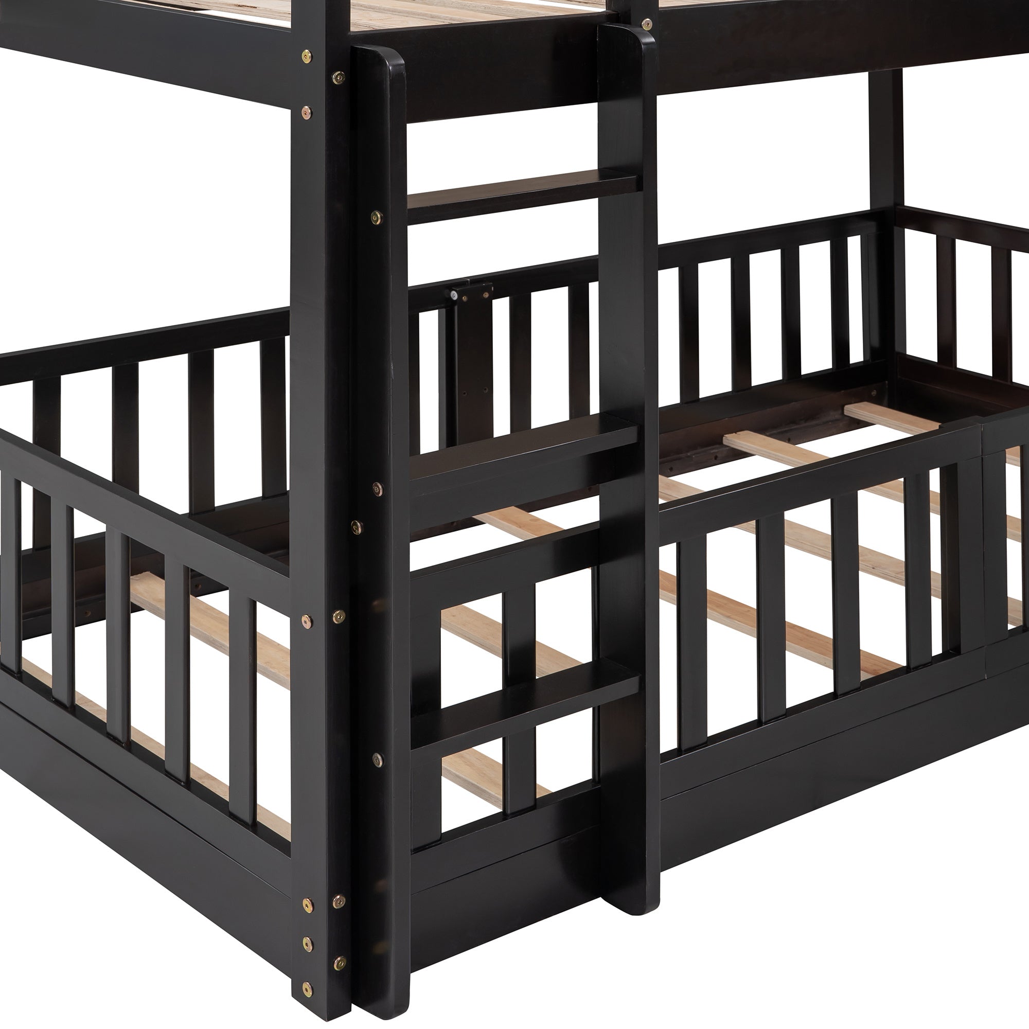 Twin Over Twin Bunk Bed with Slide and Ladder