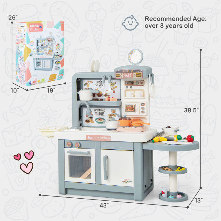 Spark Creativity with Our Kids Play Kitchen Toy - Stove, Sink, and Oven with Vibrant Lights and Sounds