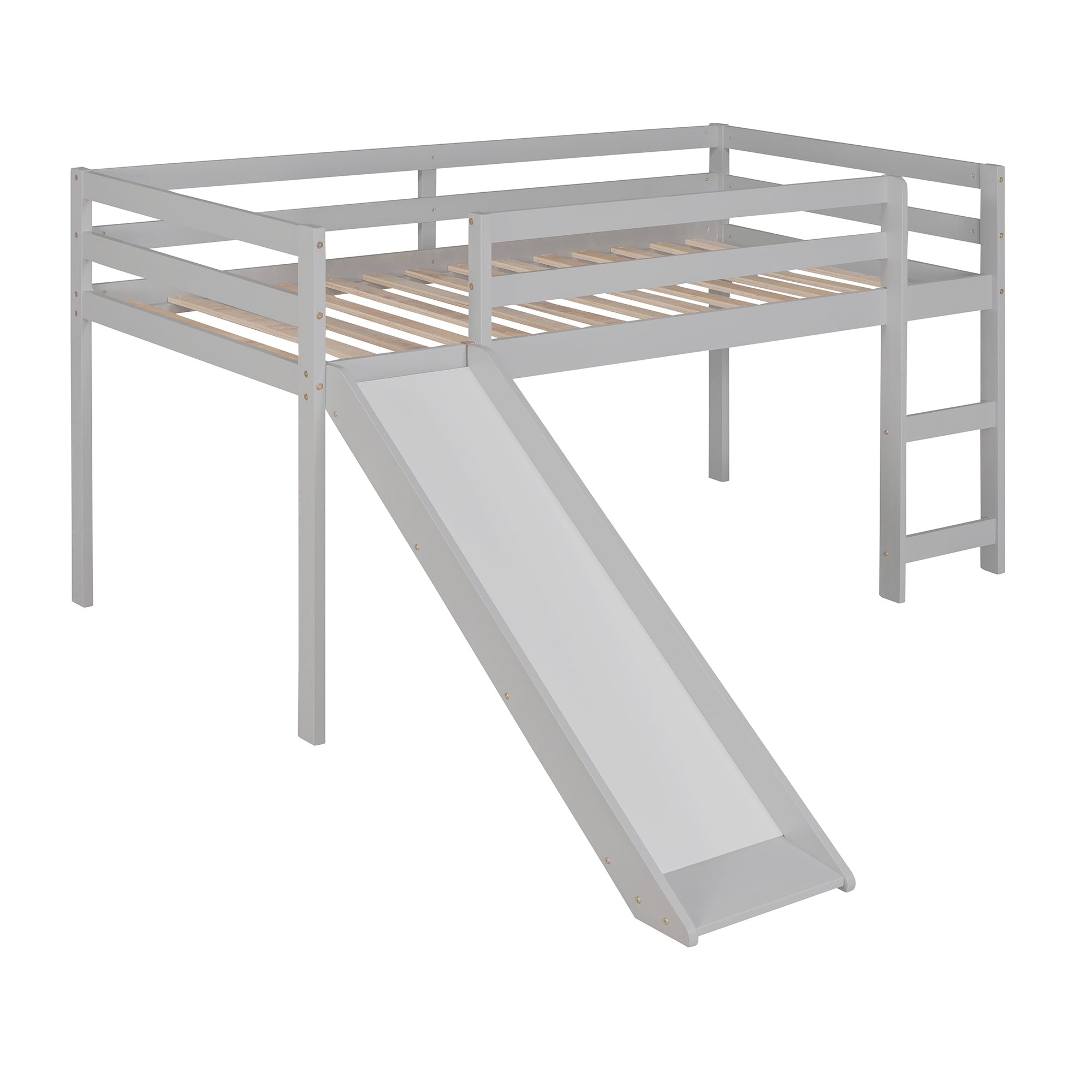 Loft Bed with Slide;  Multifunctional Design;  Twin