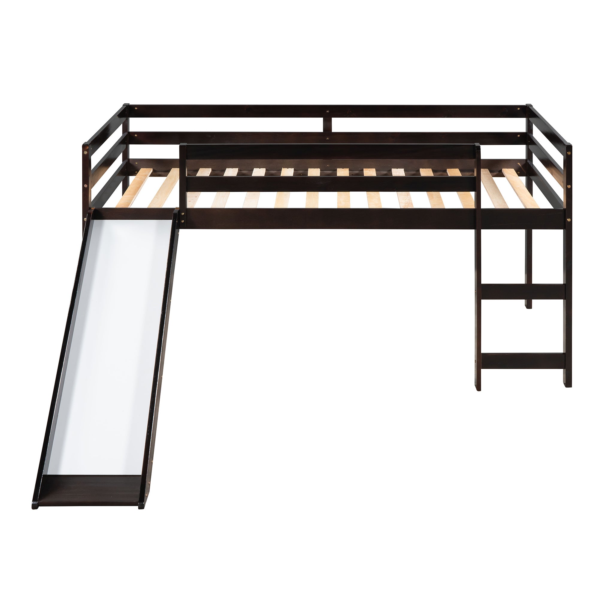 Loft Bed with Slide;  Multifunctional Design;  Twin